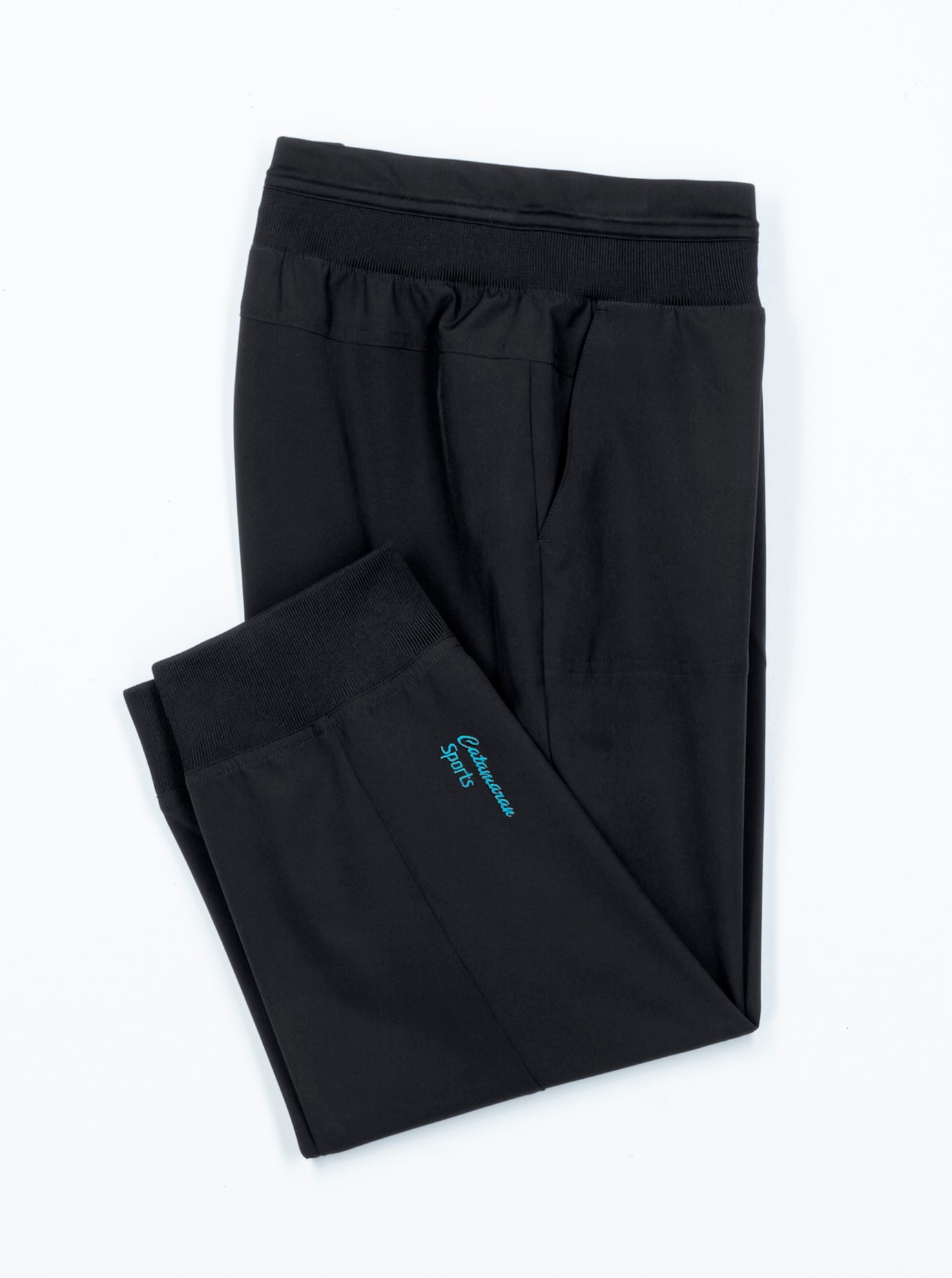 Trekkinghose CATAMARAN, Damen, Gr. 40, Normalgrößen, schwarz, 93% Polyester, 7% Elasthan, unifarben, 3/4-Länge, Hosen Trekkinghose 3
