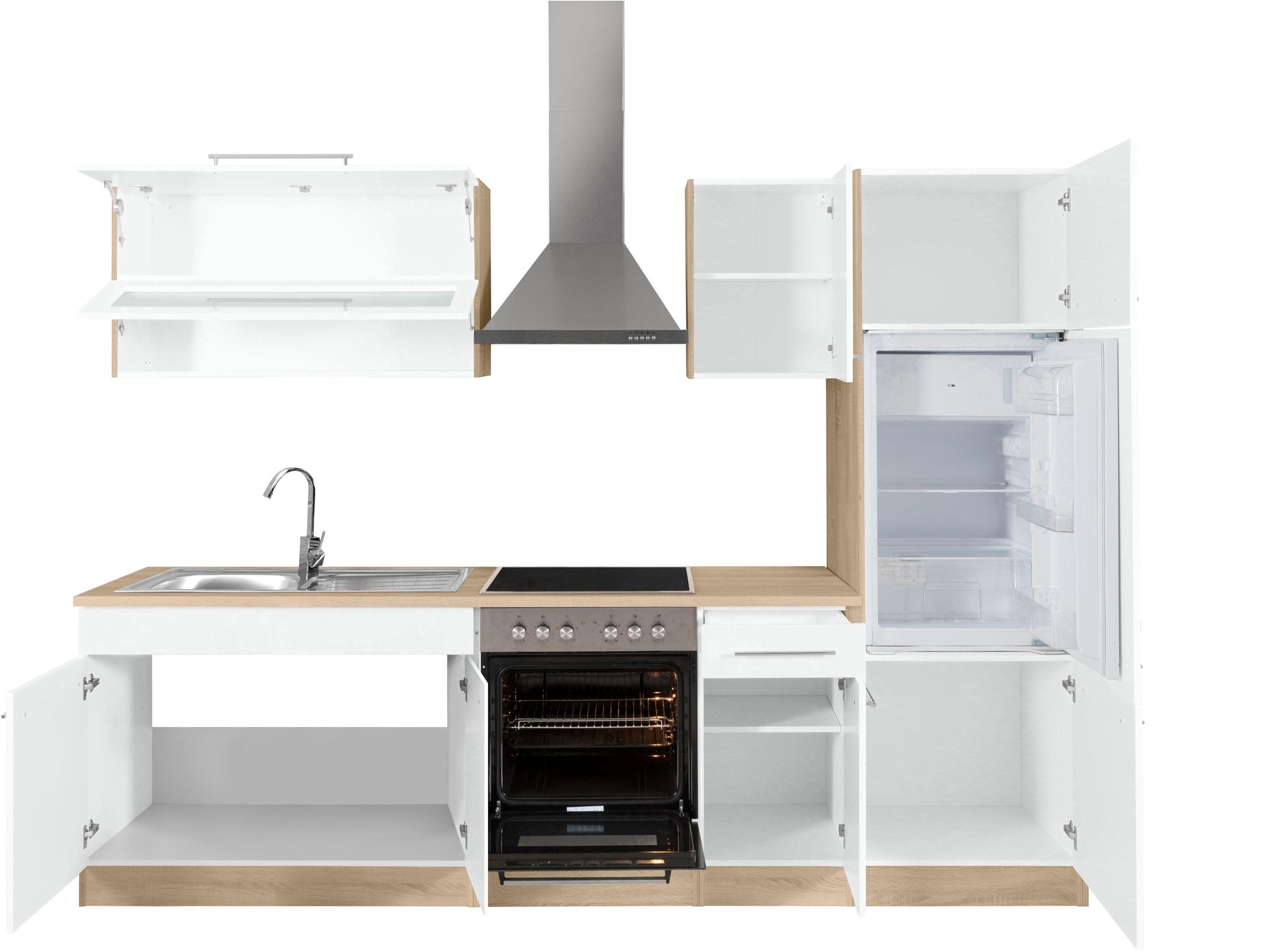 KOCHSTATION Küchenzeile »KS-Eton« mit E-Geräten, Breite 270 cm