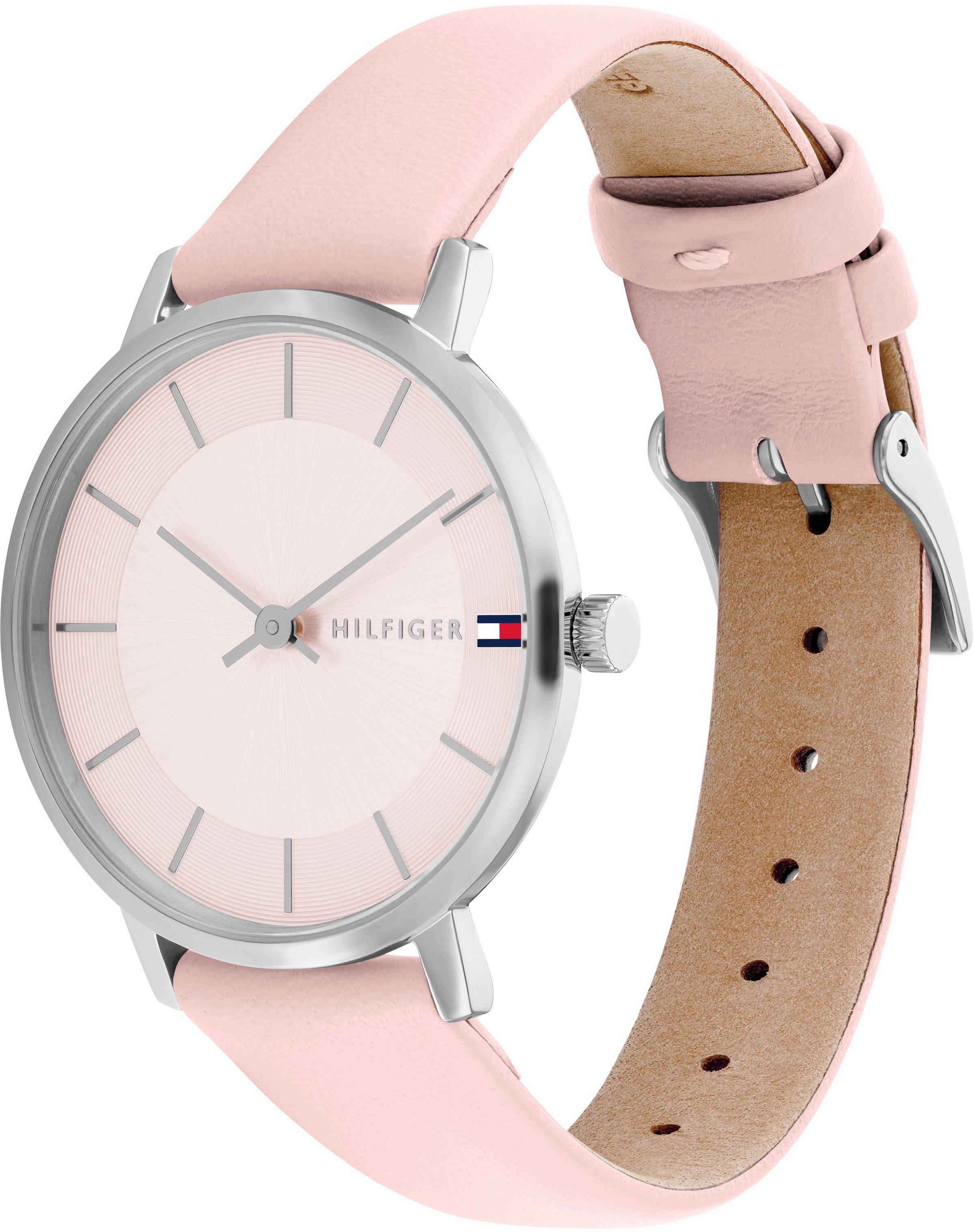 Tommy Hilfiger Quarzuhr »CLASSIC«, Armbanduhr, Damenuhr, analog, Lederarmband