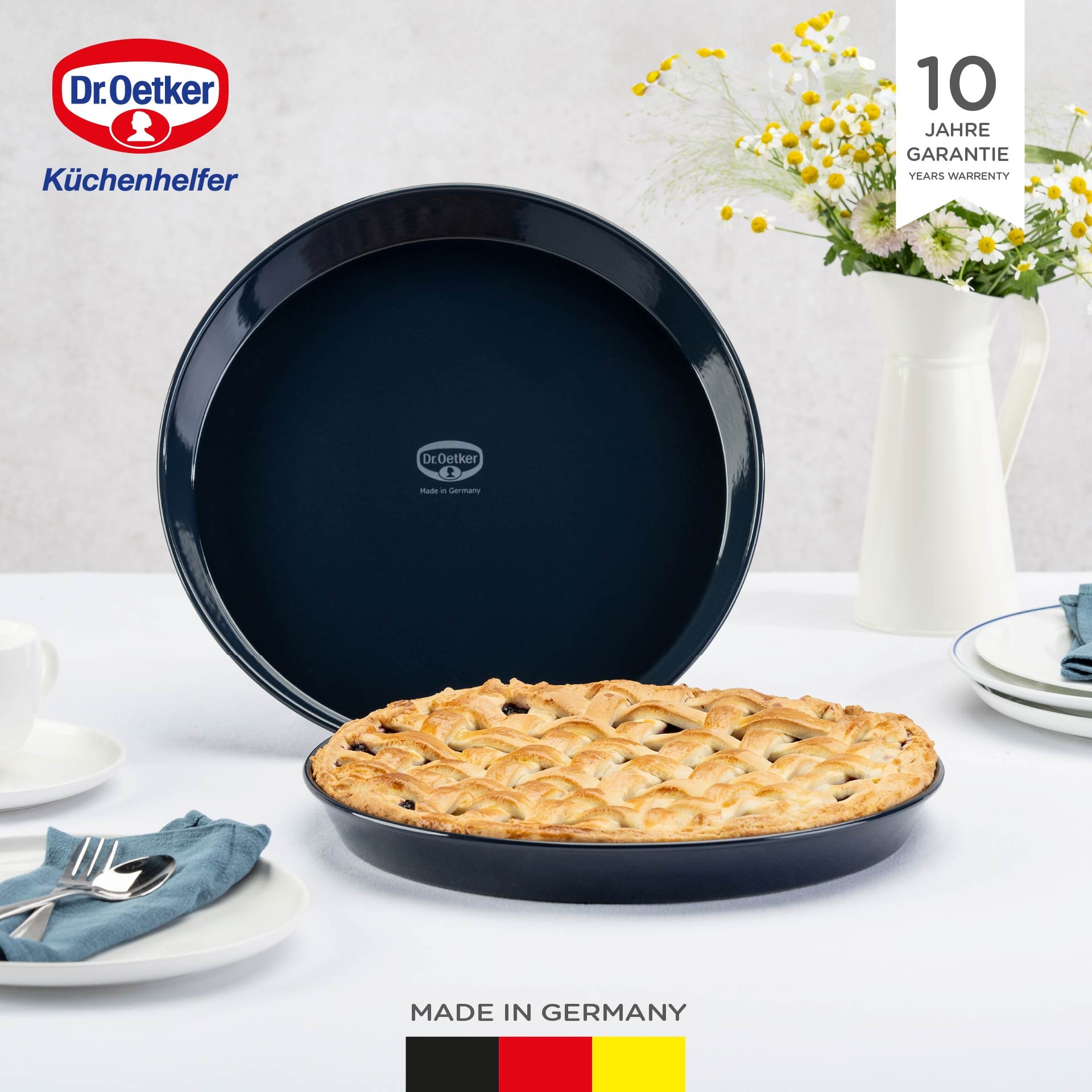 Dr. Oetker Kuchenblech »Back-Liebe Emaille, 30 cm« Emaille 1 Stk. tlg.