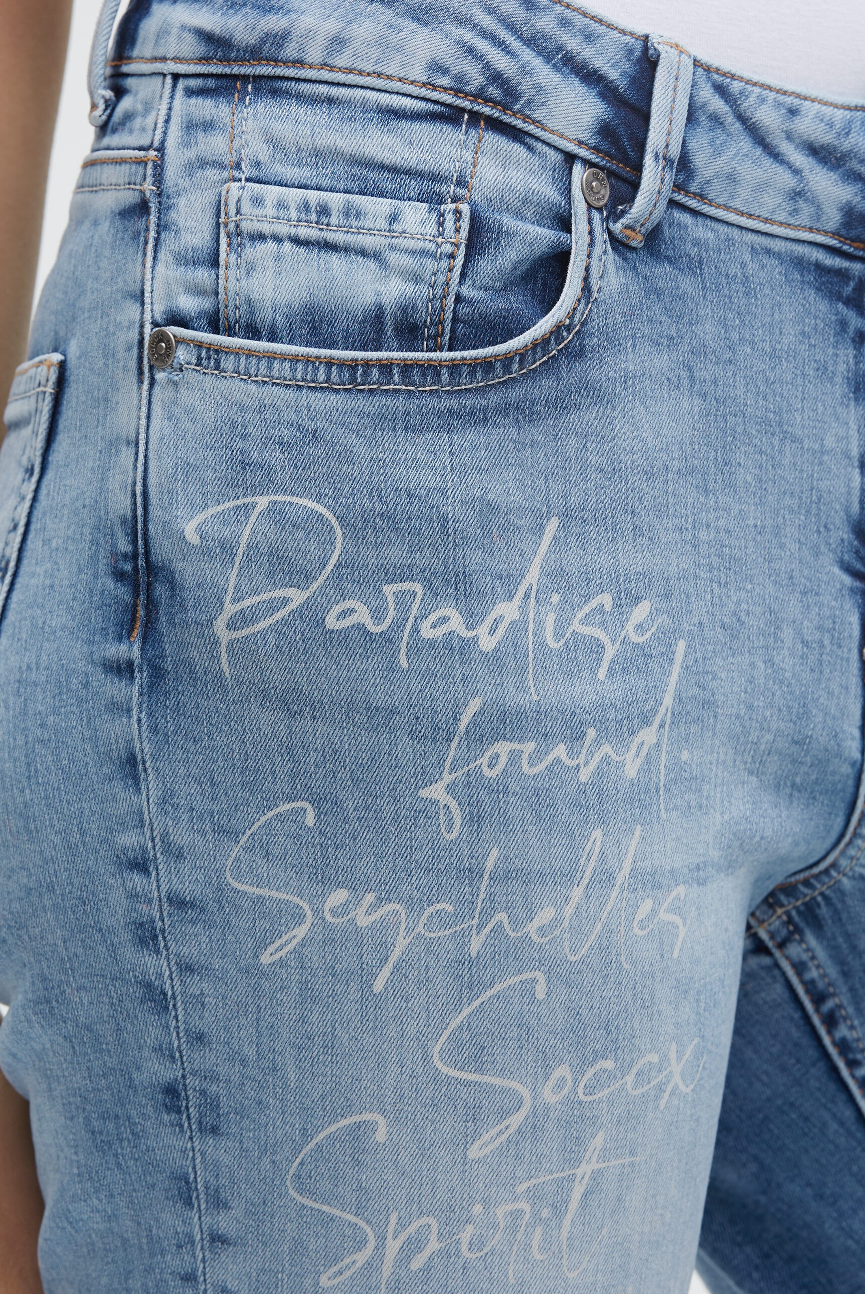 SOCCX Slim-fit-Jeans, mit verkürztem Bein