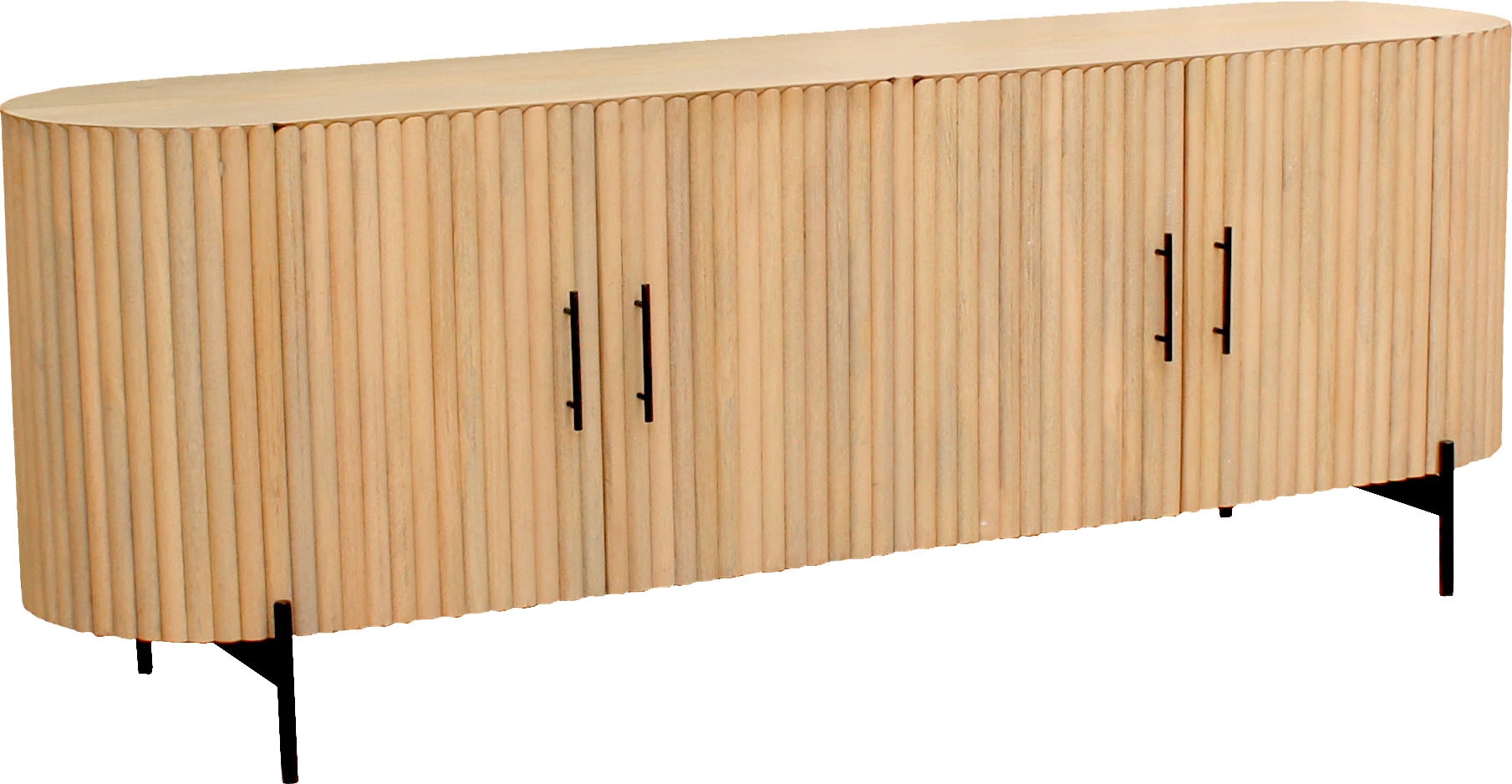 SIT Sideboard, (1 St.), Kommode, Lamellen-Design im Retro Stil, Breite 190 günstig online kaufen
