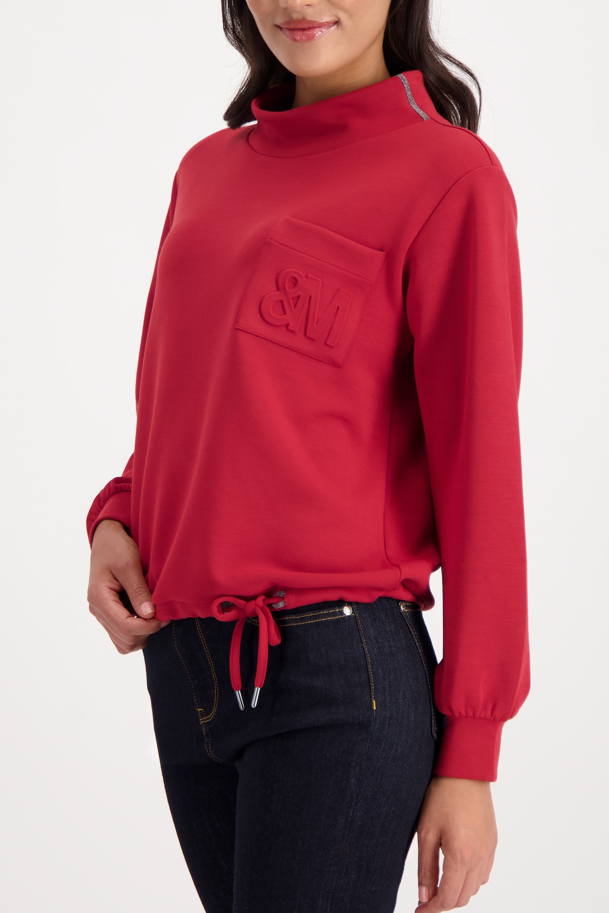 Monari Sweatshirt "Sweatshirt Basic Schmuckdetail" Regular fit mit Stehkrag günstig online kaufen