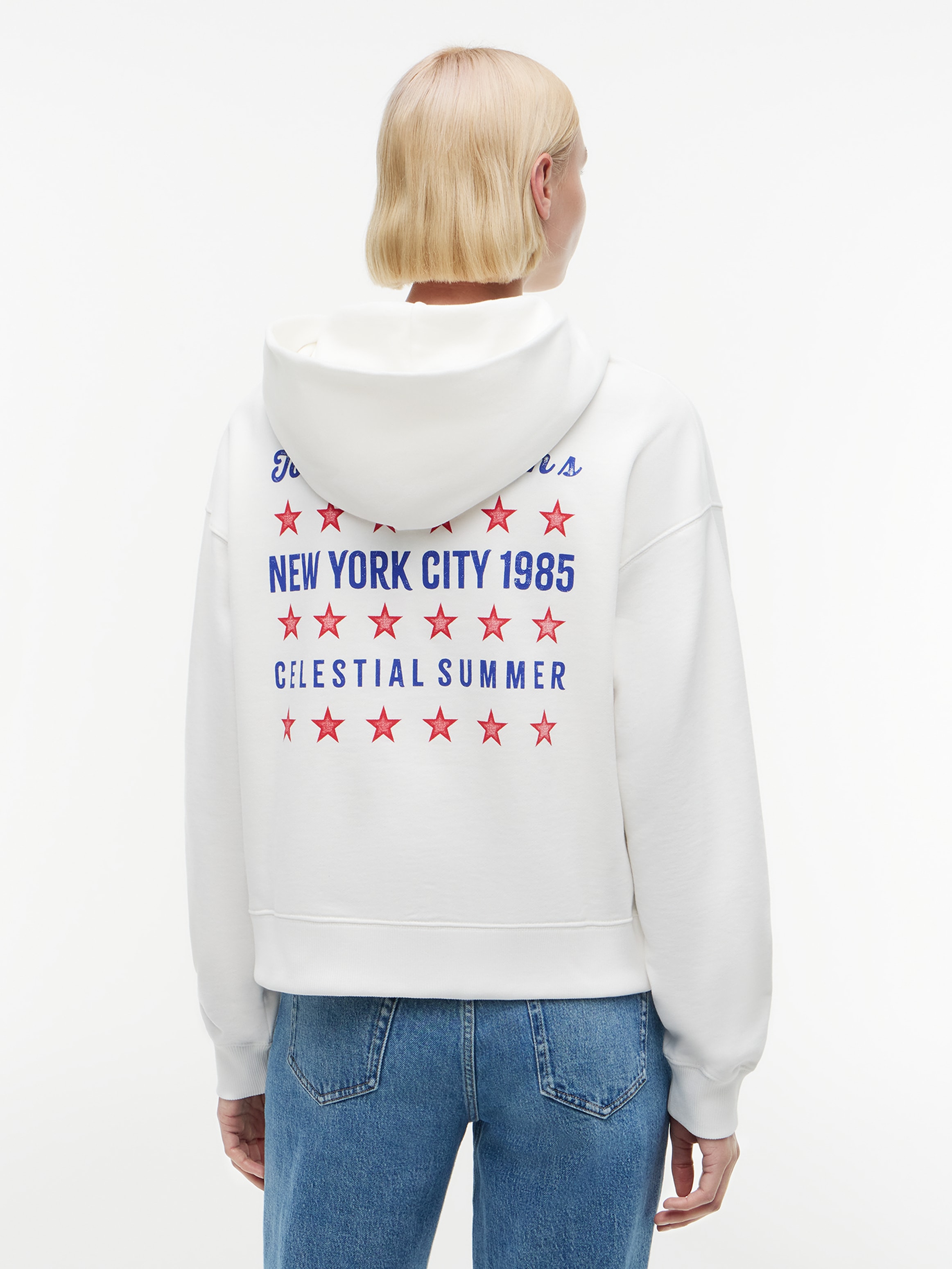 Tommy Jeans Kapuzensweatshirt »TJW BXY STAR NOVELTY HWK«, Baumwolle, Kängurutasche, Kapuze
