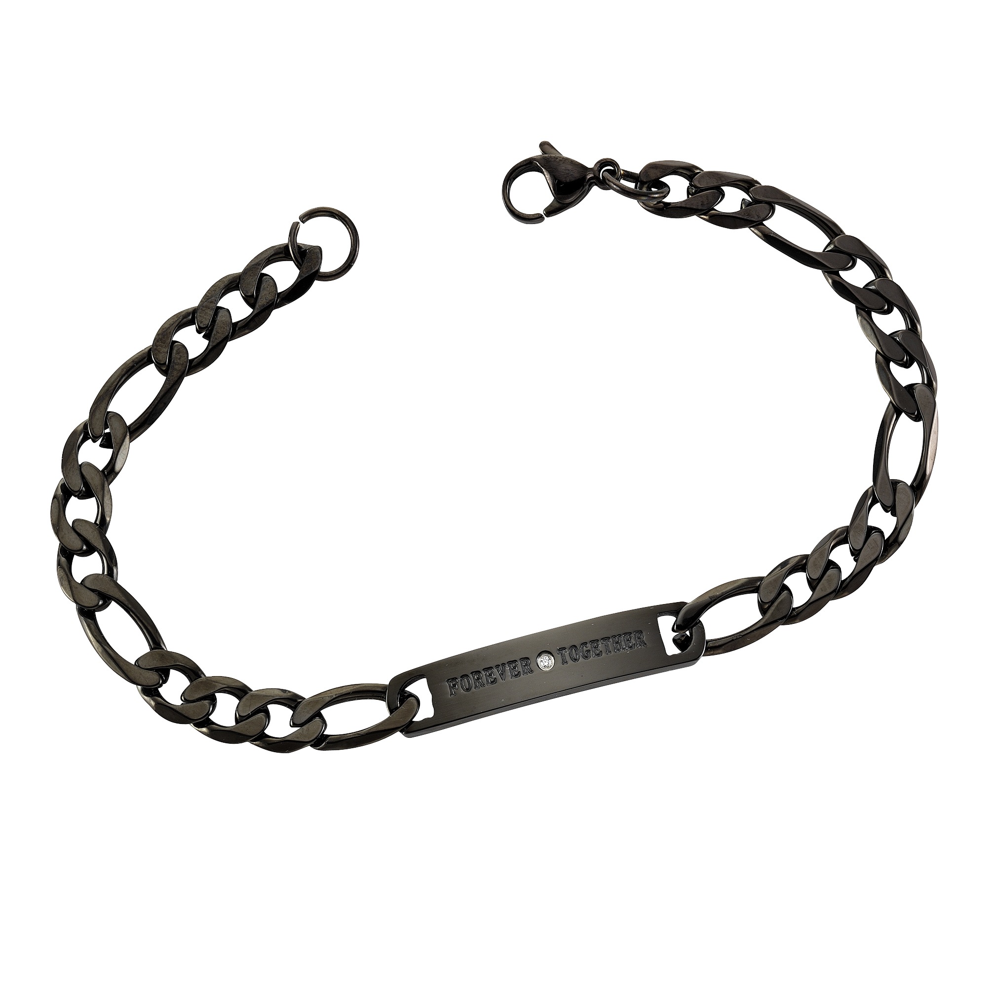 Armband »Edelstahl Armband PartnerID 20,5cm schwarz«