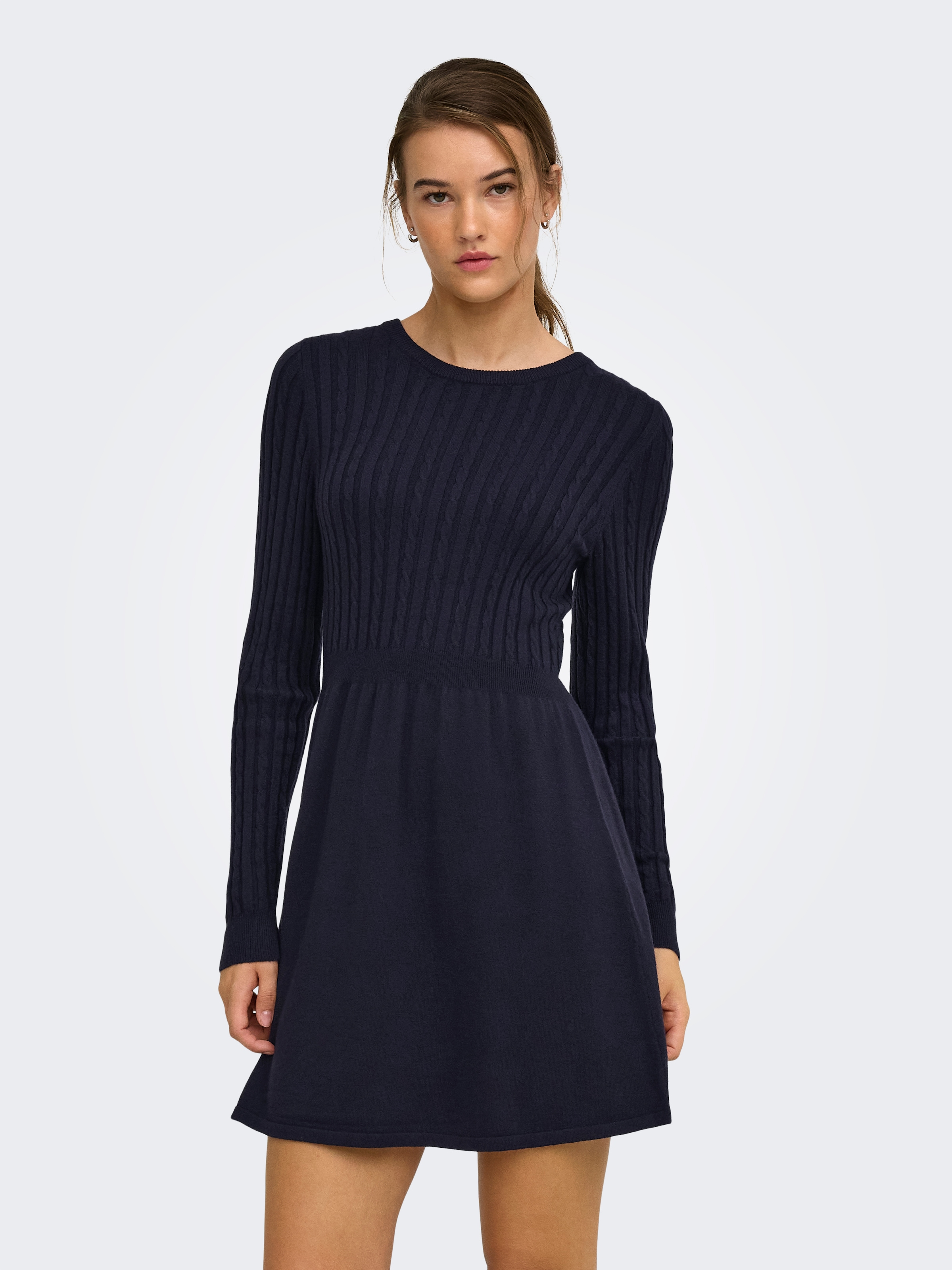 ONLY Strickkleid "ONLFIA LS CABLE DRESS KNT" Viskosemischung, regular fit