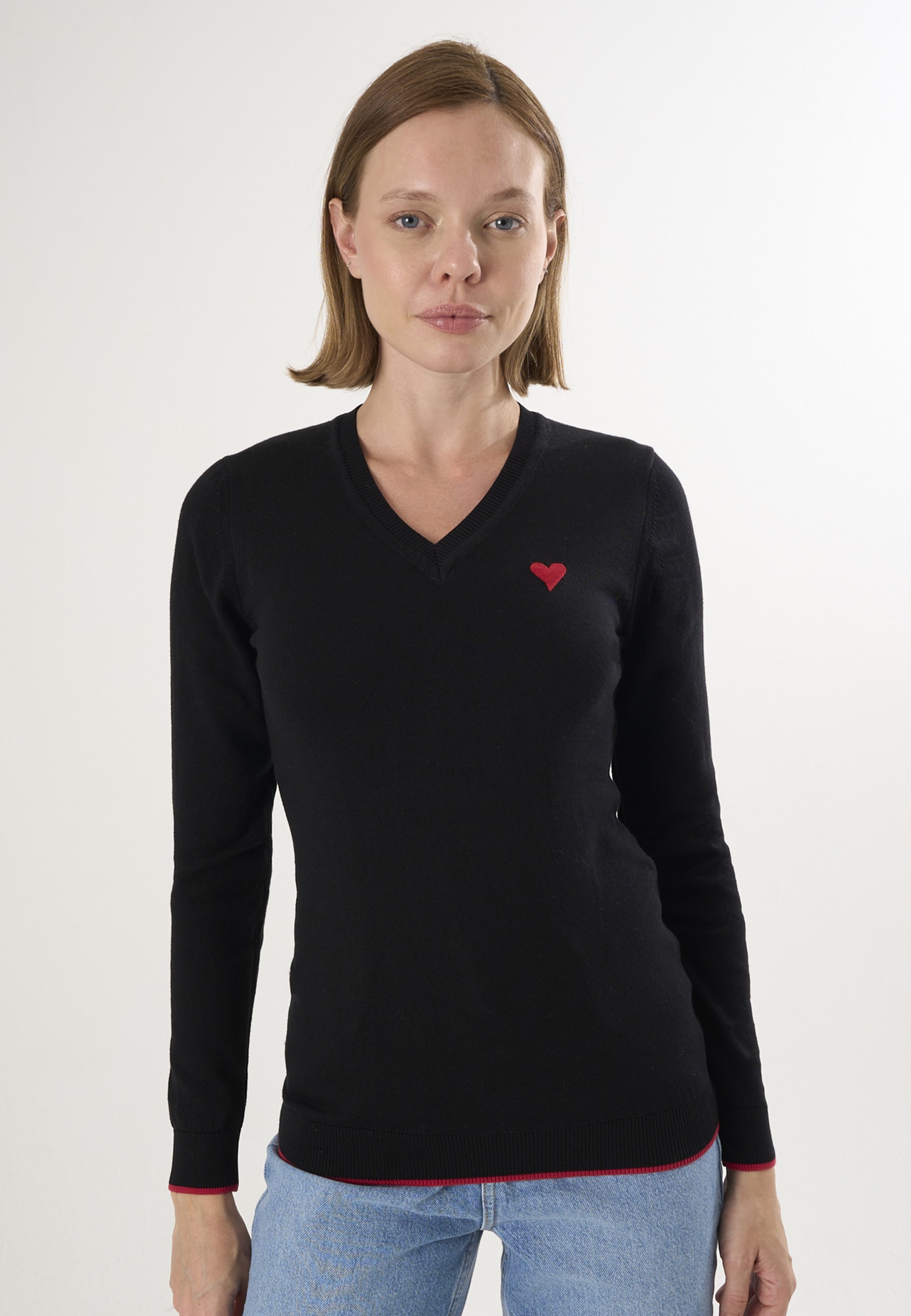 Felix Hardy V-Ausschnitt-Pullover "V-Ausschnitt-Strickpullover" günstig online kaufen