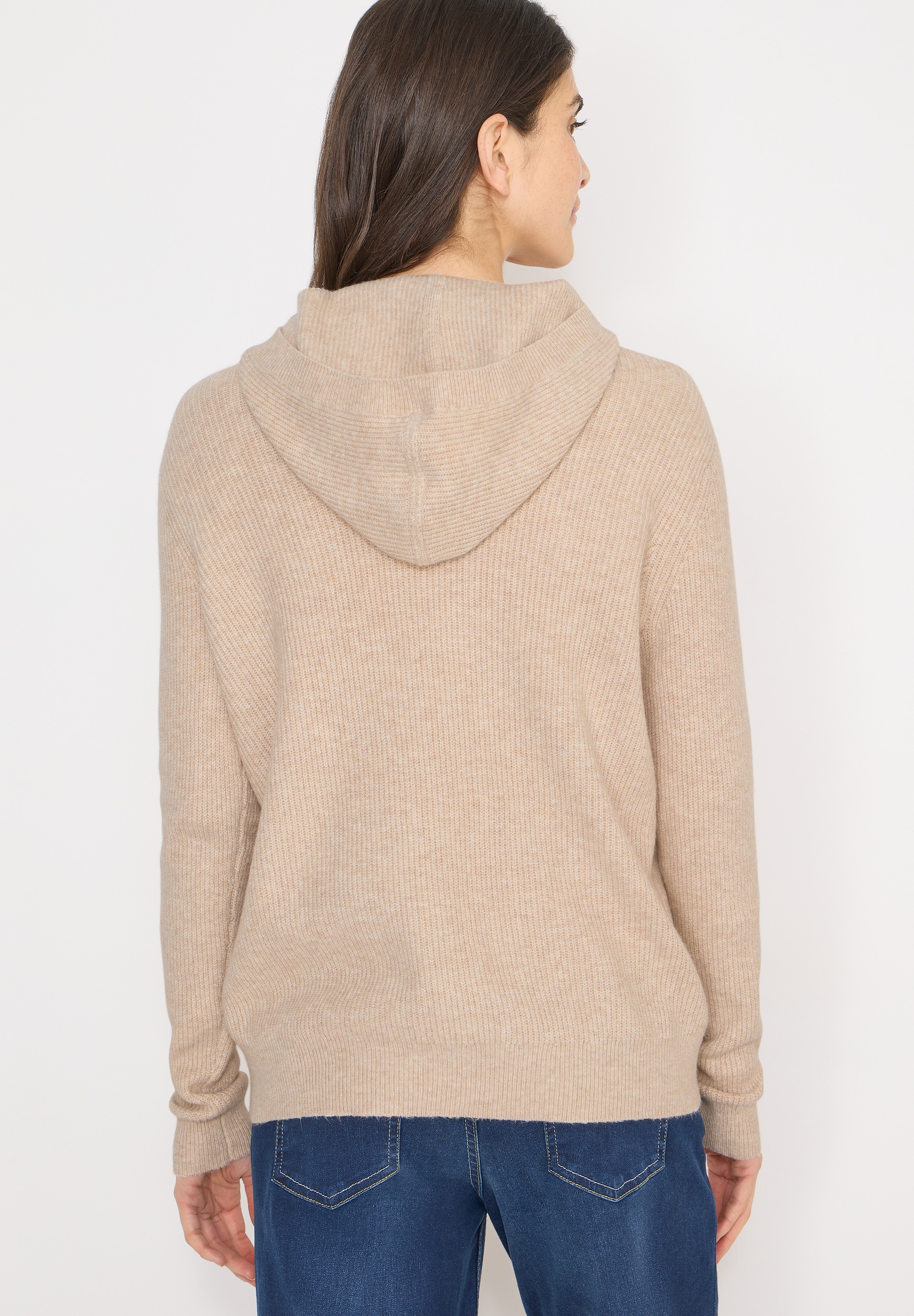Cecil Kapuzenpullover Strick mit Strukturdetail