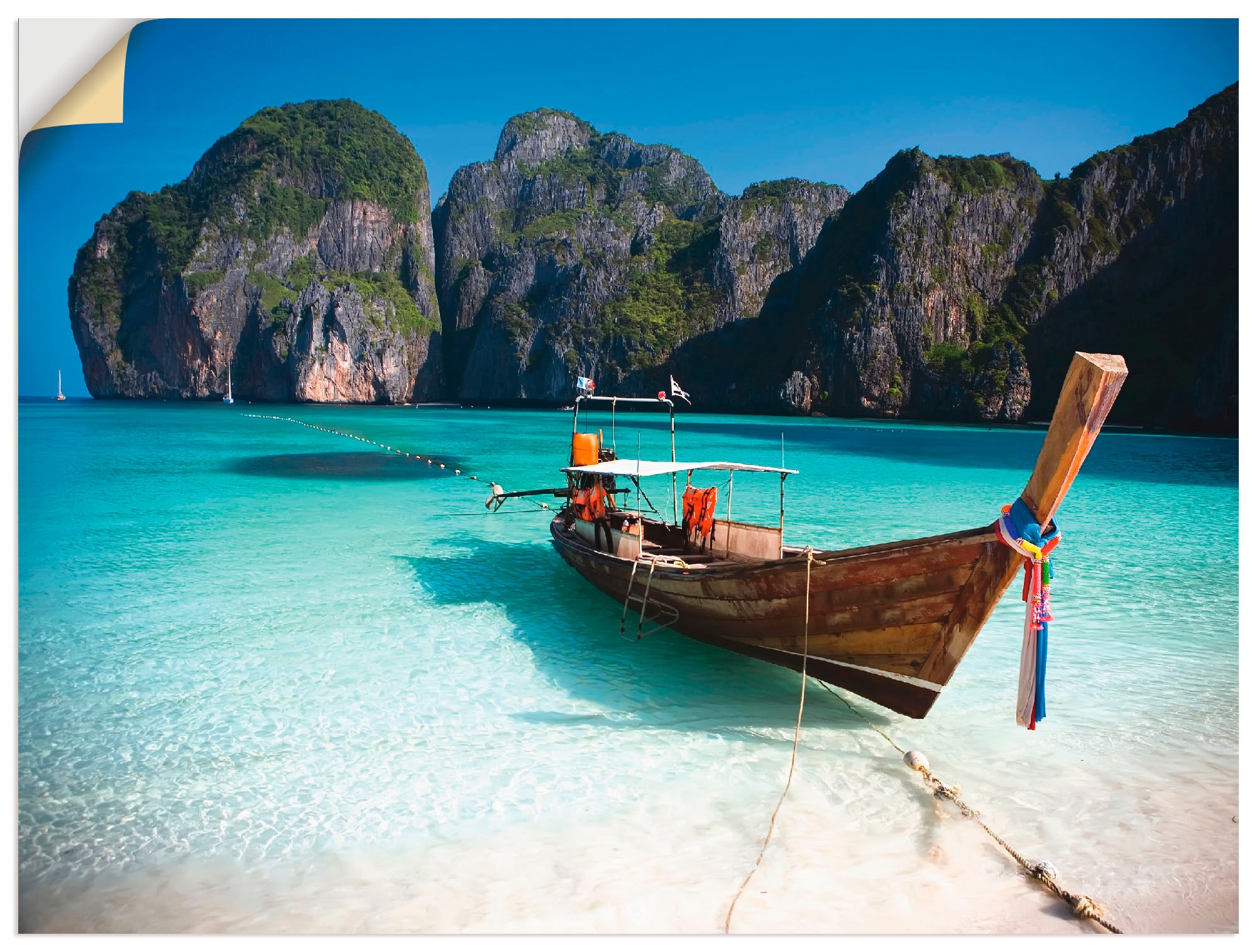 Wandbild »Maya Bay, Koh Phi Phi Leh, Thailand«, Boote & Schiffe, (1 St.), als...