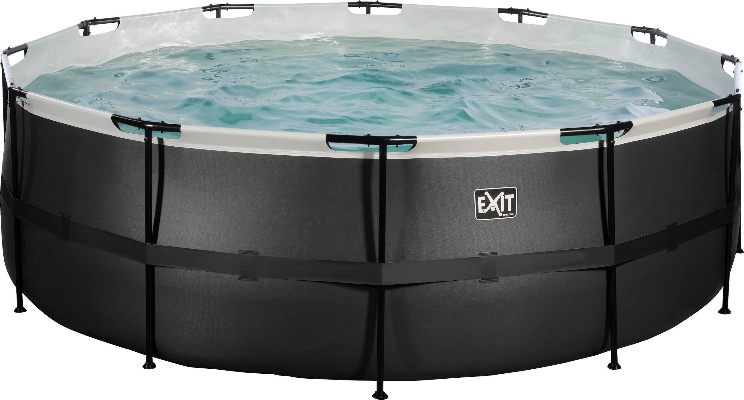 EXIT Framepool »inkl. Sicherheitsleiter«, (Set, 4 tlg.), ØxH: 427x122 cm, mit Kartuschenfilteranlage & Filterkartusche