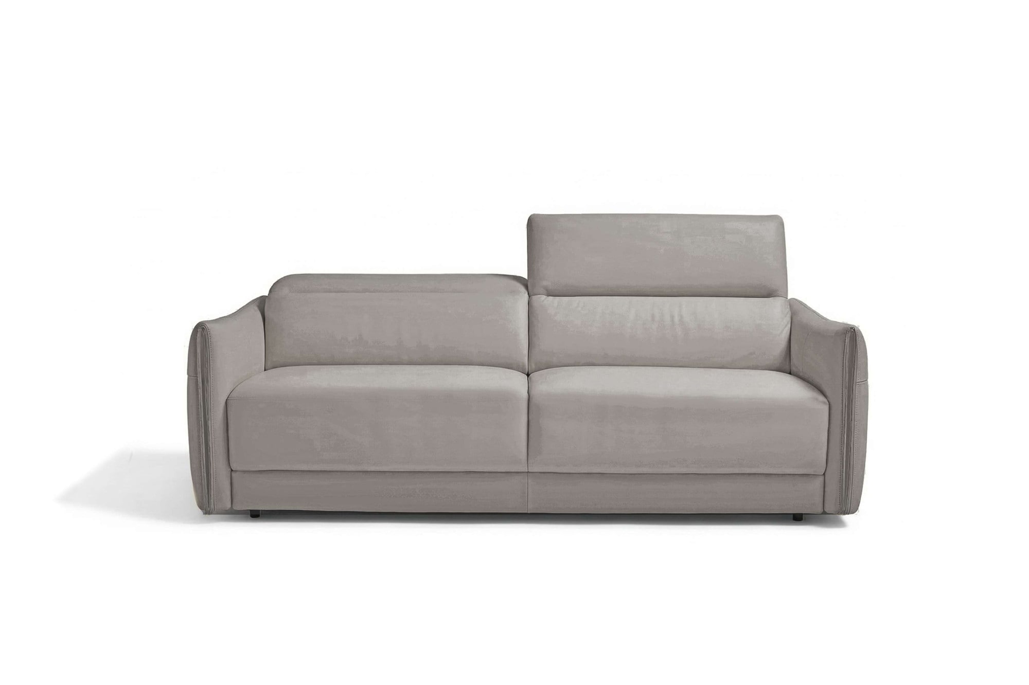 Egoitaliano Schlafsofa "FOX, 216 cm, Made in Italy-Designsofa mit Dauerschlaffunktion" Schlafsofa aus Echtleder Bull mit verstellbaren Kopfstützen