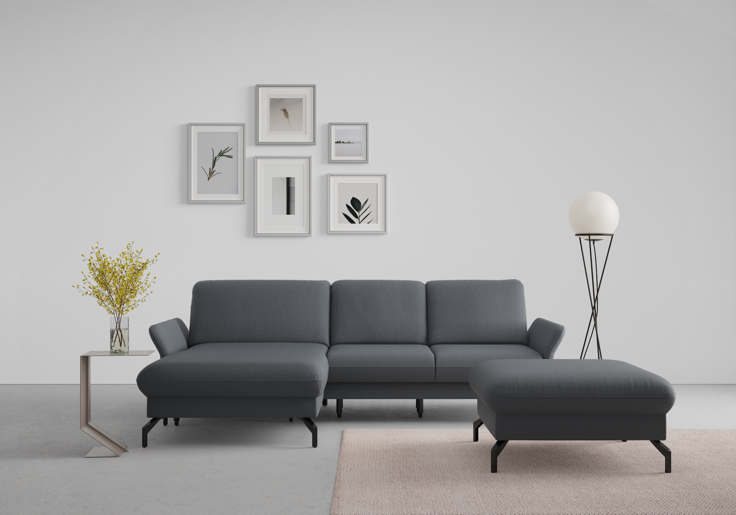 sit&more Ecksofa "Fashion L-Form" wahlweise mit Kopfteilverstellung und Vorziehsitz, motorisch