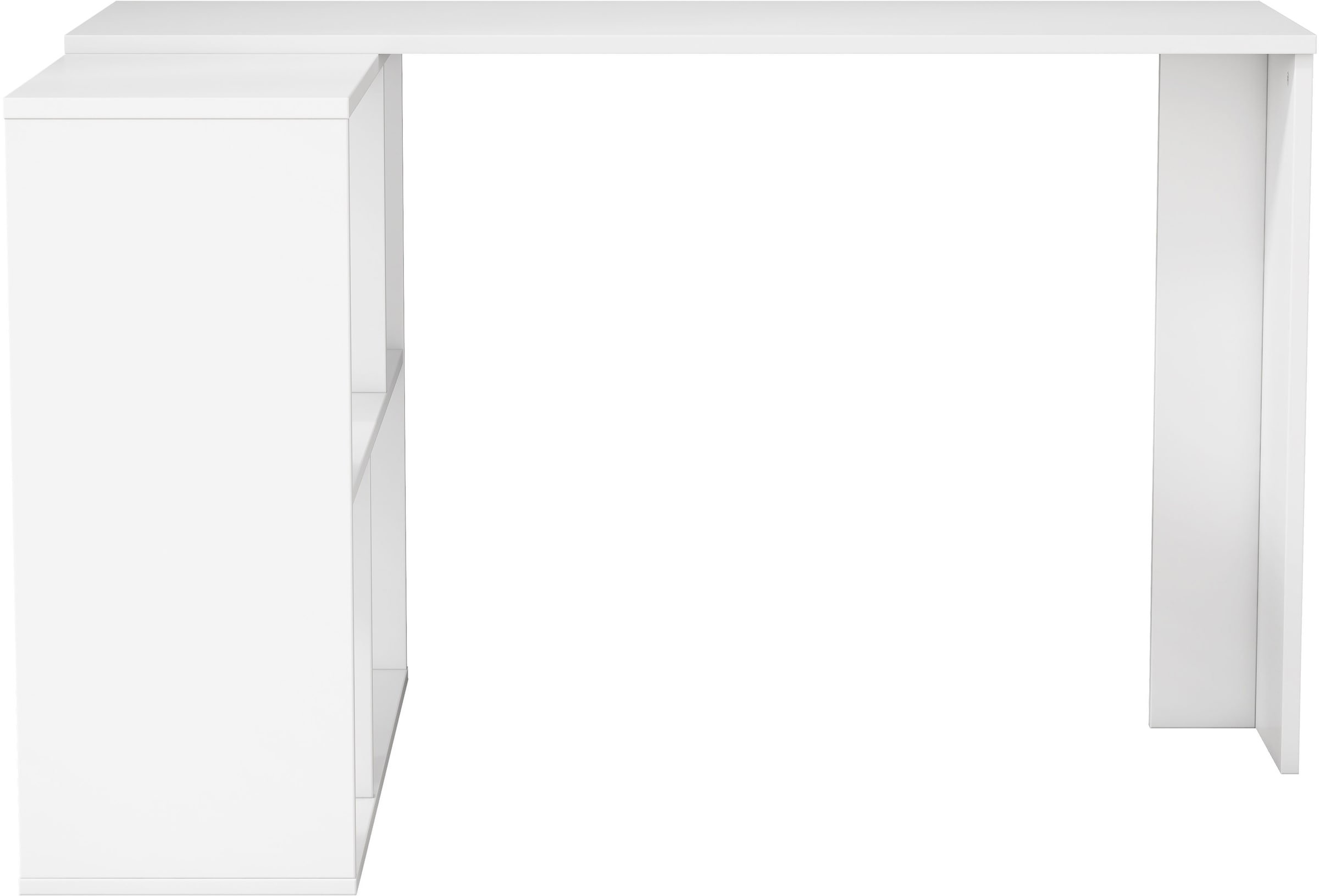 OTTO home Eckschreibtisch »Jaaron« mit vier offenen Fächern, modernes und elegantes Design