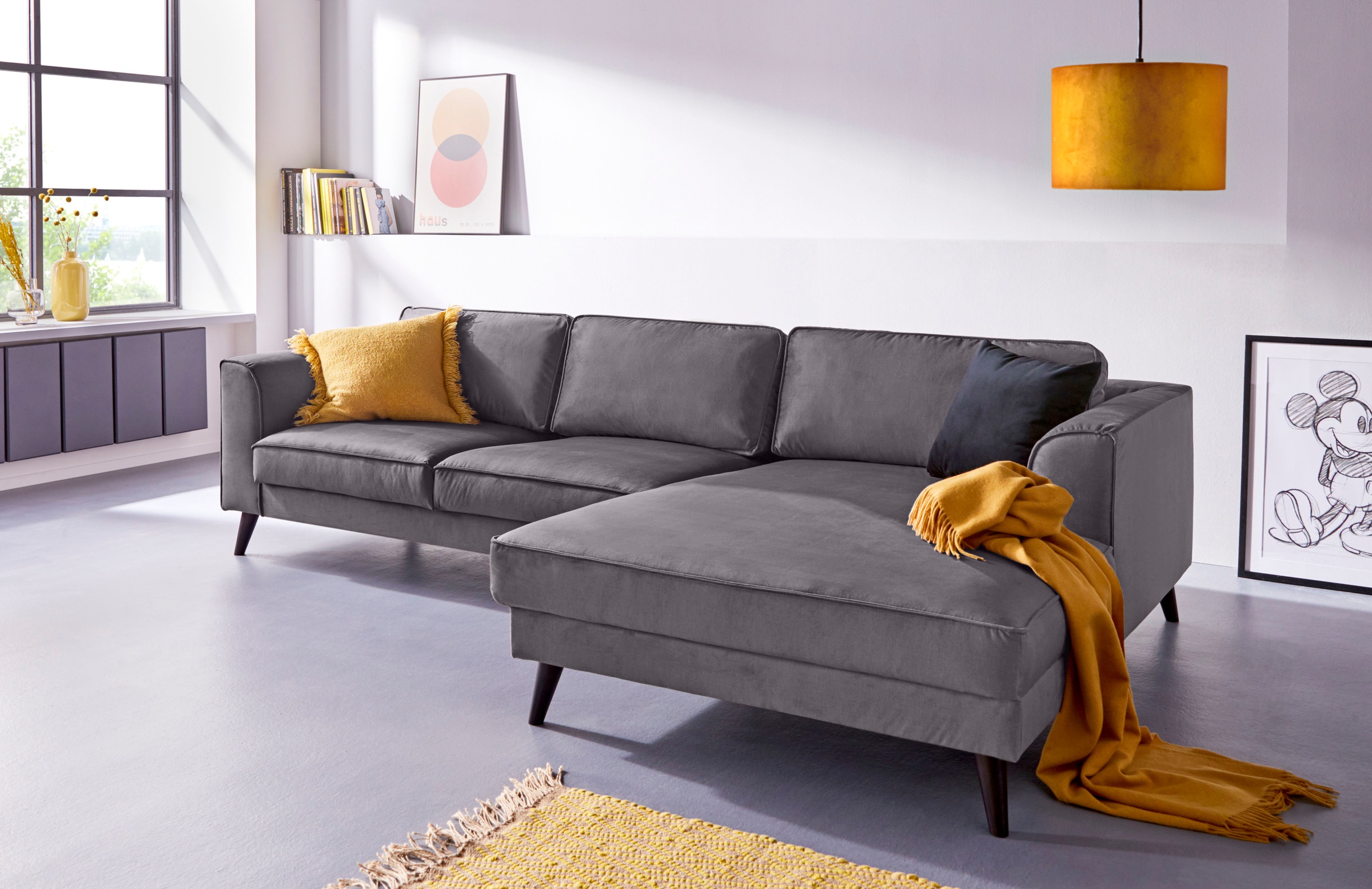 Home affaire Ecksofa "Lumber Jack, elegant und bequem, Breite 280, hoher Fu günstig online kaufen