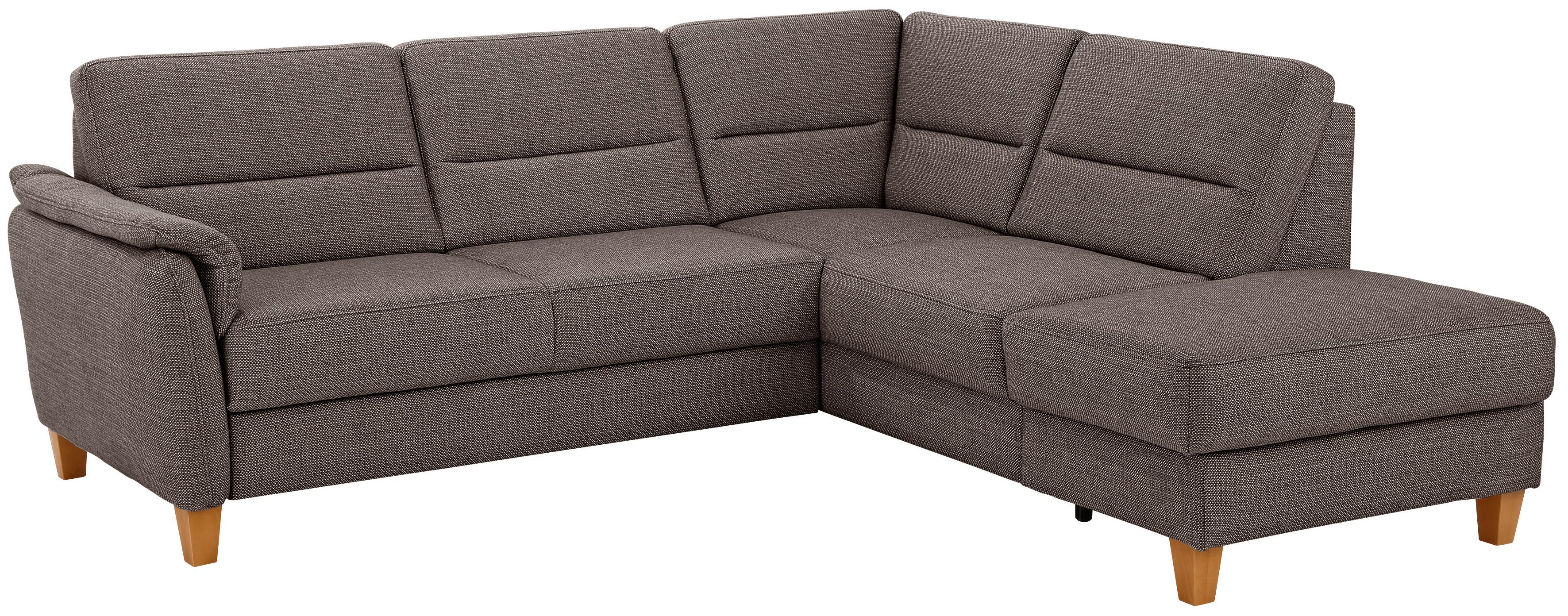 Home affaire Ecksofa "Palmera, L-Form, B: 236 cm, Bettfunktion & Bettkasten wählbar" Federkern-Polsterung, Sitzhöhe 48 cm, handgefertigt, stilvolles Design