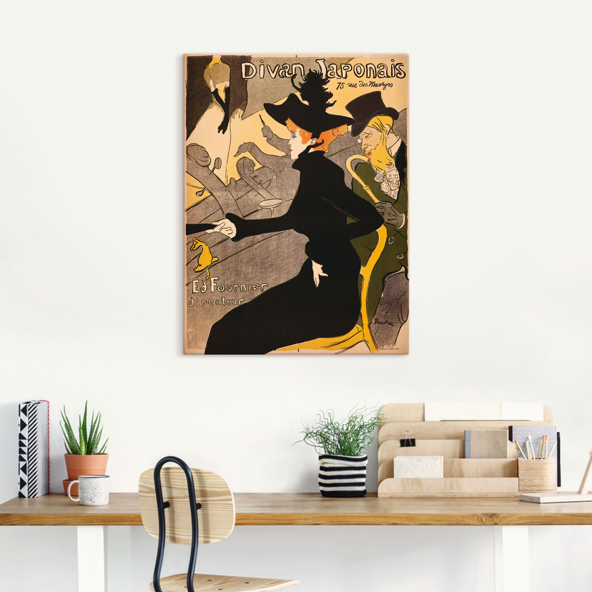 Artland Leinwandbild »Divan Japonais. Frankreich, Paris«, Ausstellungsplakate, (1 St.), auf Keilrahmen gespannt