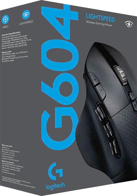 Logitech G Gaming-Maus »G604 LIGHTSPEED Wireless«, Bluetooth