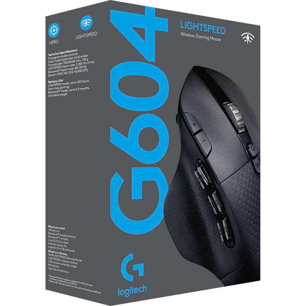 Logitech G Gaming-Maus »G604 LIGHTSPEED Wireless«, Bluetooth