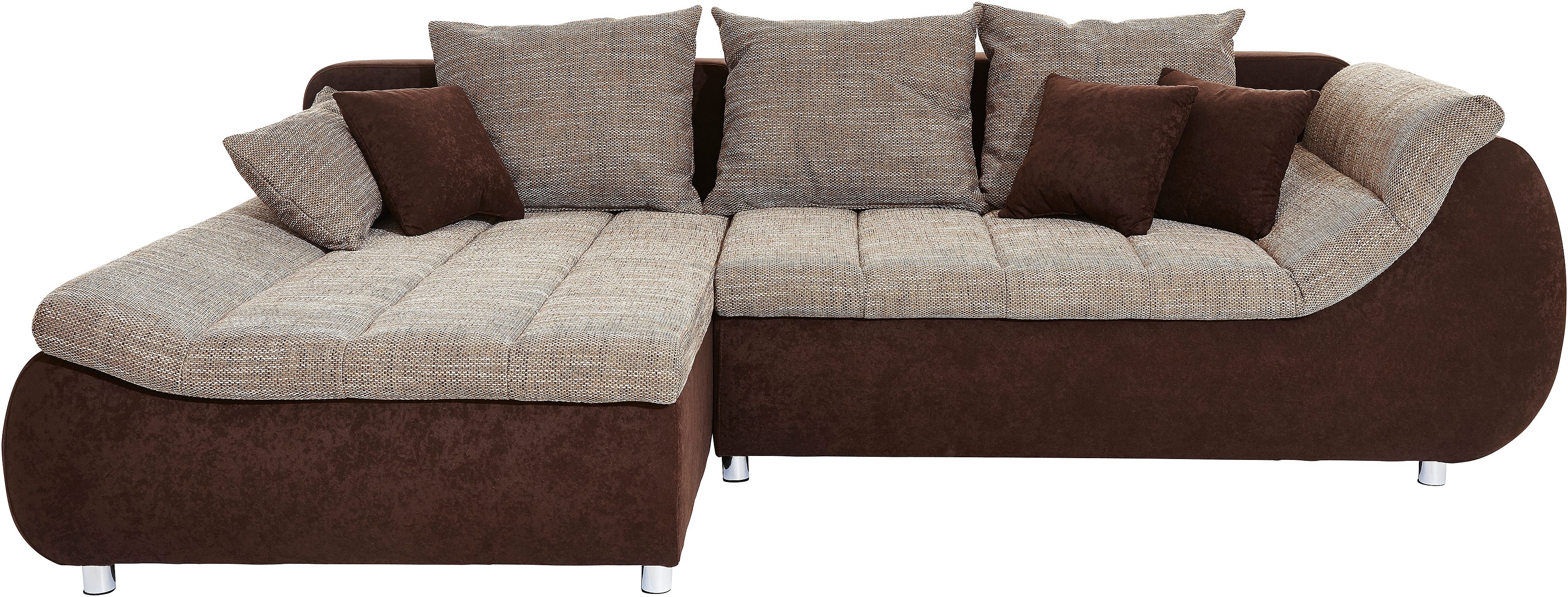 Thumbnail - INOSIGN Ecksofa "Imola elegant und bequem, aktuelle Steppung im Sitz, L-Form", wahlweise mit Bettfunktion