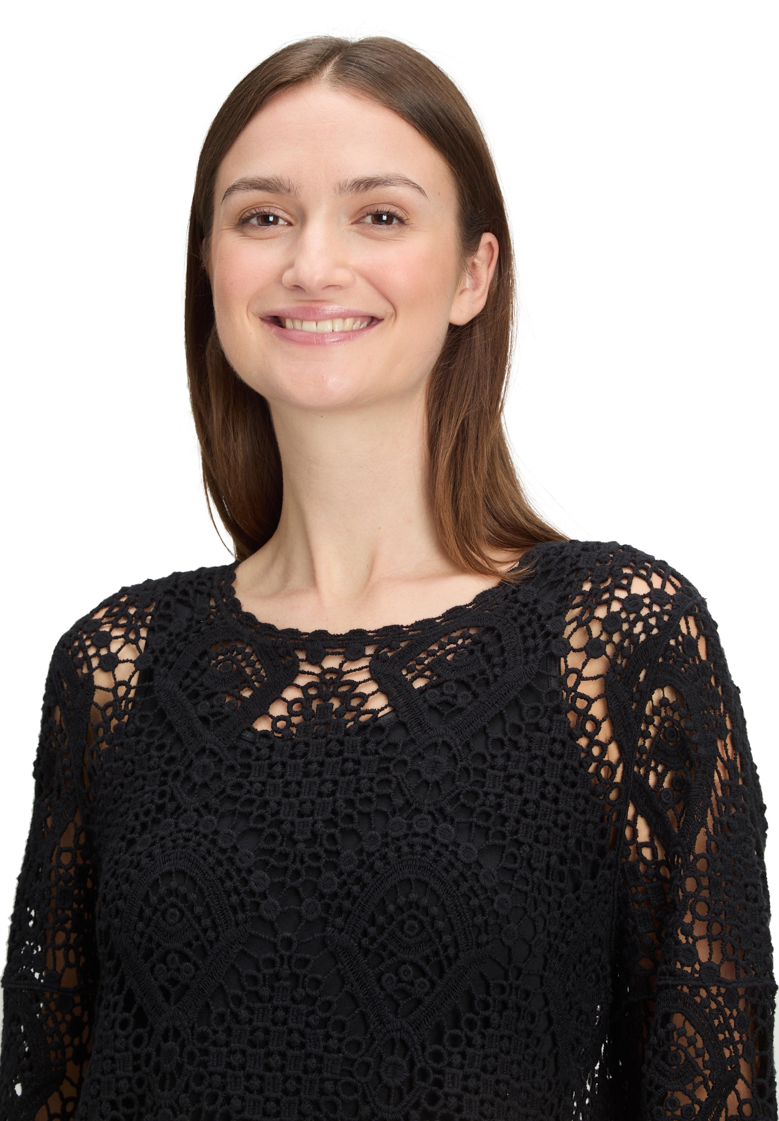 Betty&Co Kurzarmshirt »Damen mit Lochmuster« 1 tlg.