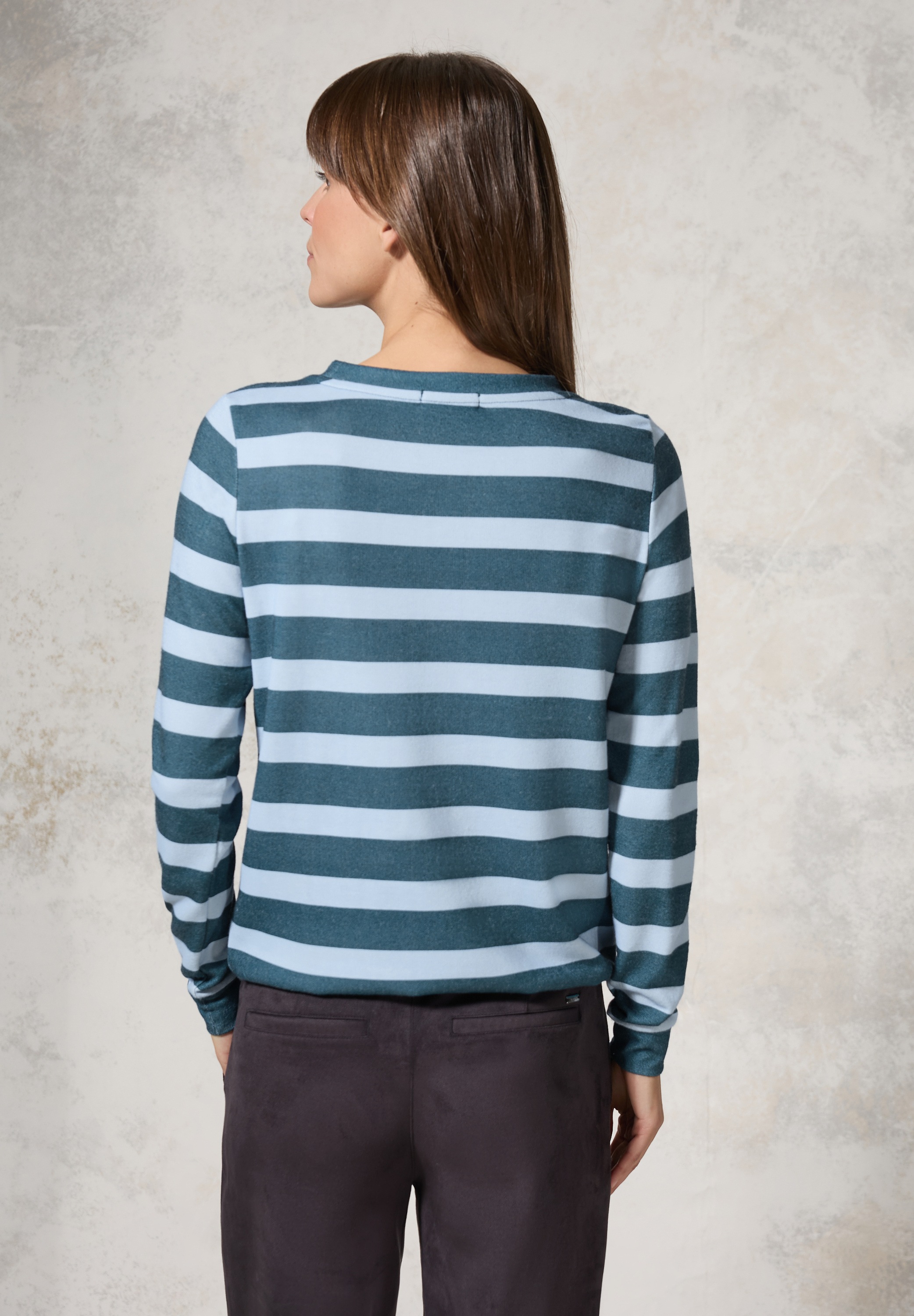 Cecil Langarmshirt, mit U-Boot-Ausschnitt
