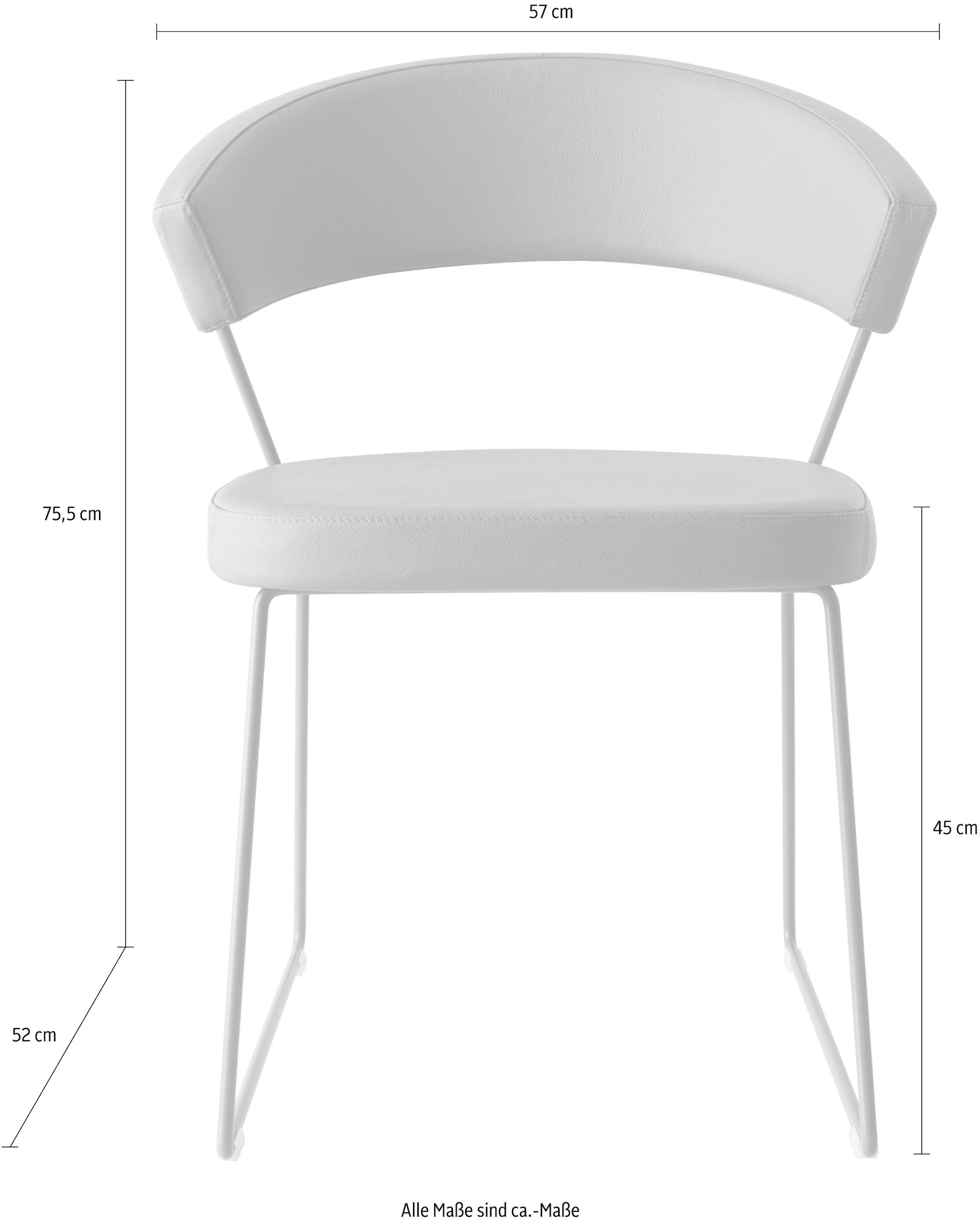 connubia Stuhl »New York CB1022-LH«, (Set), 2 St., NaturLEDER®, mit  ergonomischem gepolstertem Sitz | BAUR