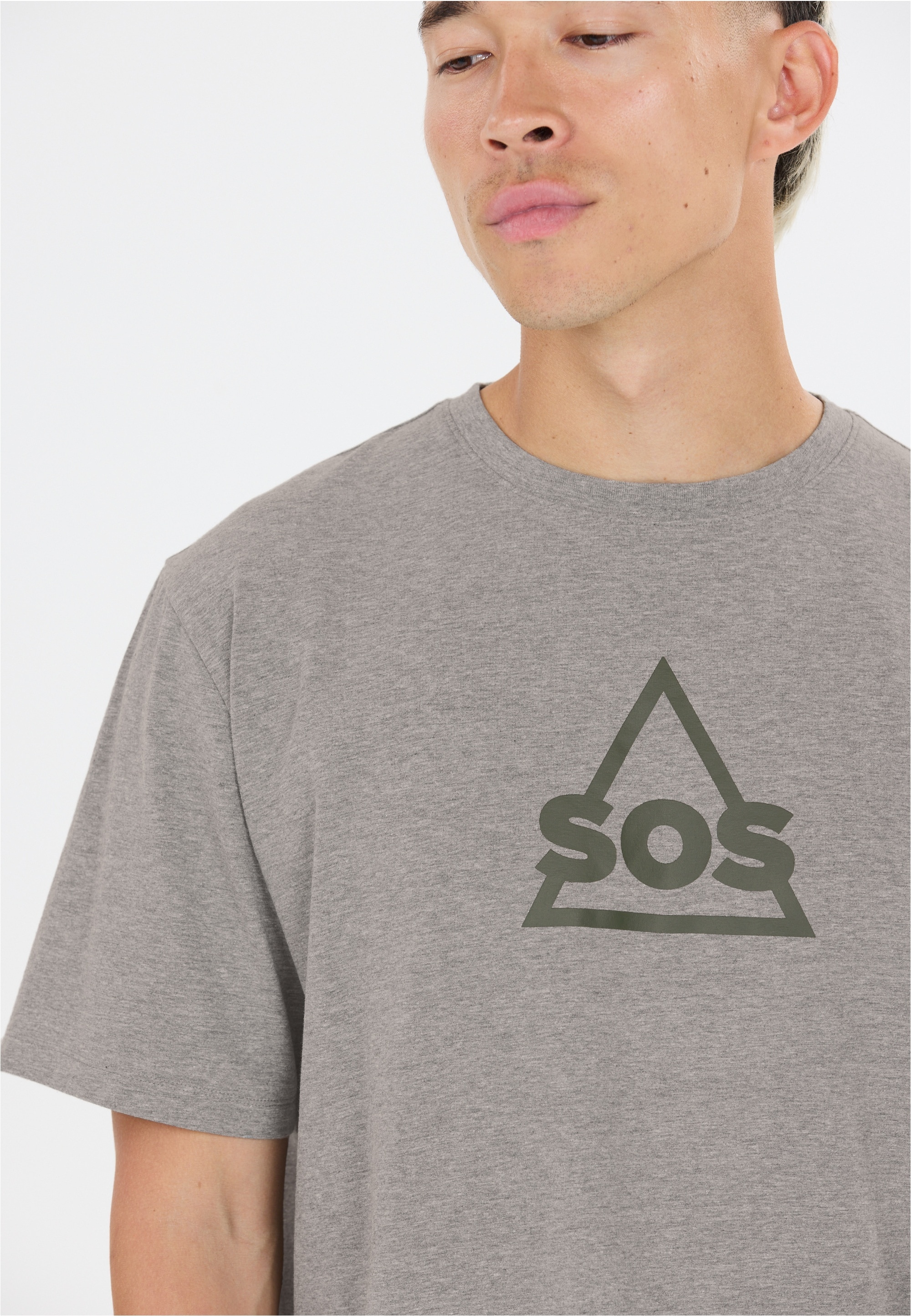 SOS Funktionsshirt »Kvitfjell«, mit biologischer Baumwolle und subtilem SOS-Print