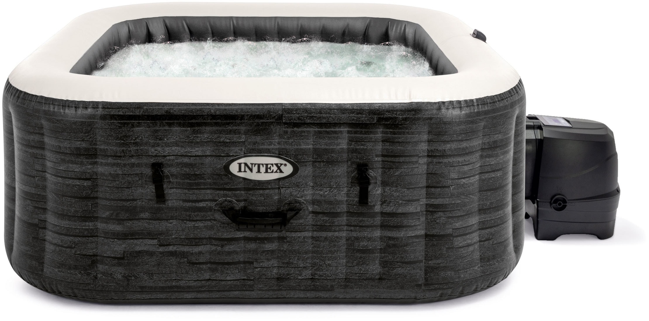Intex Whirlpool »»PureSpa Greystone Deluxe 4P««, grau, in verschiedenen Größen