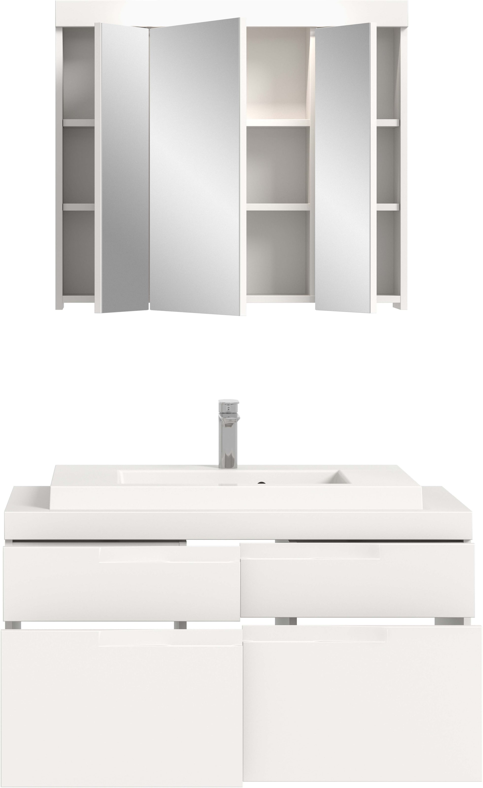 OTTO home Badmöbel-Set »MAOI, 2-teilige Badkombination, hochwertige MDF Front«