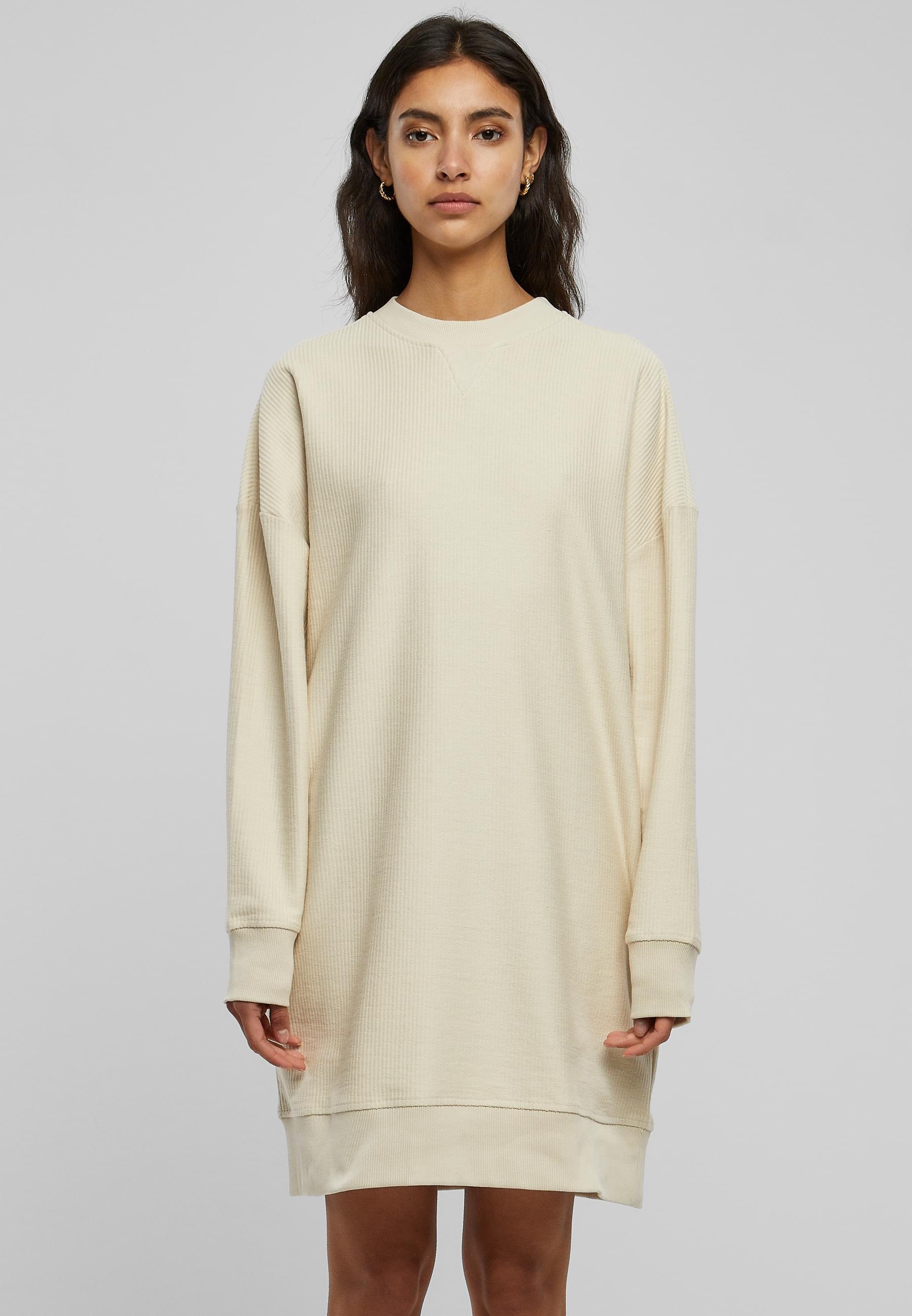 URBAN CLASSICS Shirtkleid »Urban Classics Damen Ladies Oversized Rib Crewneck Dress«, (1 tlg.)