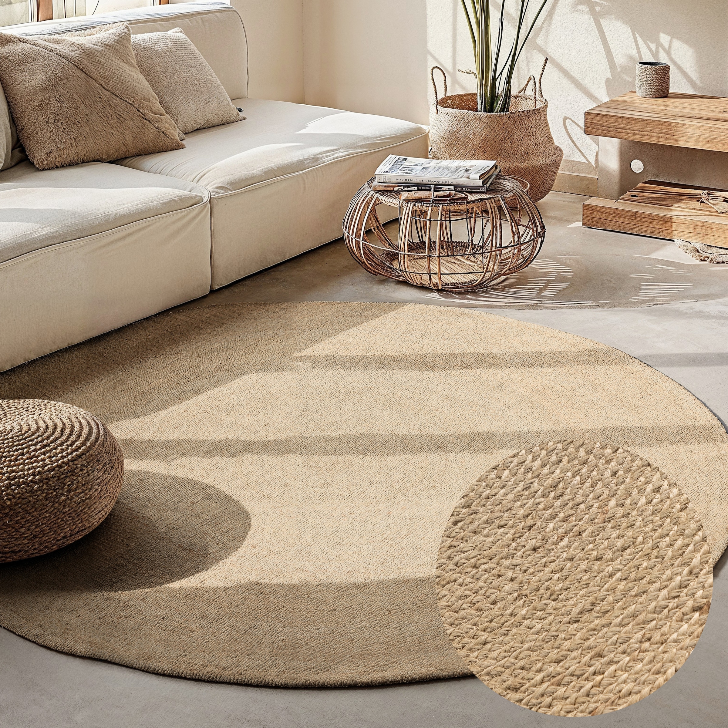 HANSE Home Teppich »Rangpur Juteteppich, in rund und oval« oval 10 mm Höhe handgewebt, 100% Jute , Natur, Wohnzimmer, Flur, Boho, Skandi