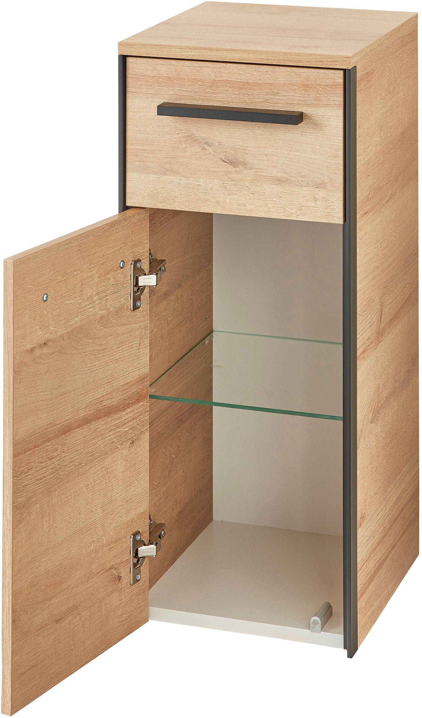 Saphir Badmöbel-Set »Quickset 395 5-teilig, Waschbeckenunterschrank mit LED-Spiegelschrank«, (6 St.), Unterschrank, Hängeschrank, Midischrank, inkl. Türdämpfer, 7 Türen