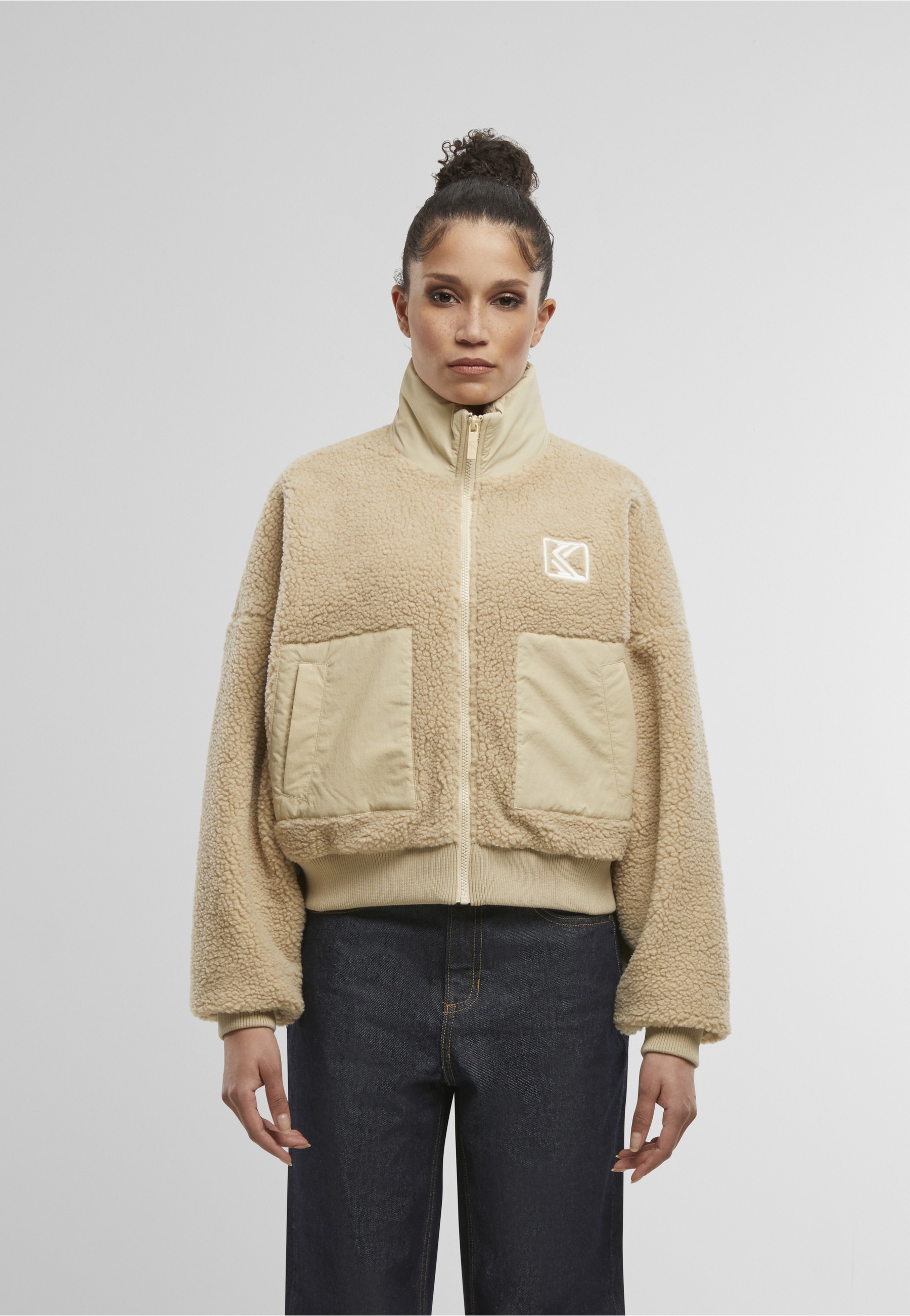 Karl Kani Bomberjacke »Karl Kani OG Crop Teddy Bomber Jacket« 1 Stk. tlg. ohne Kapuze