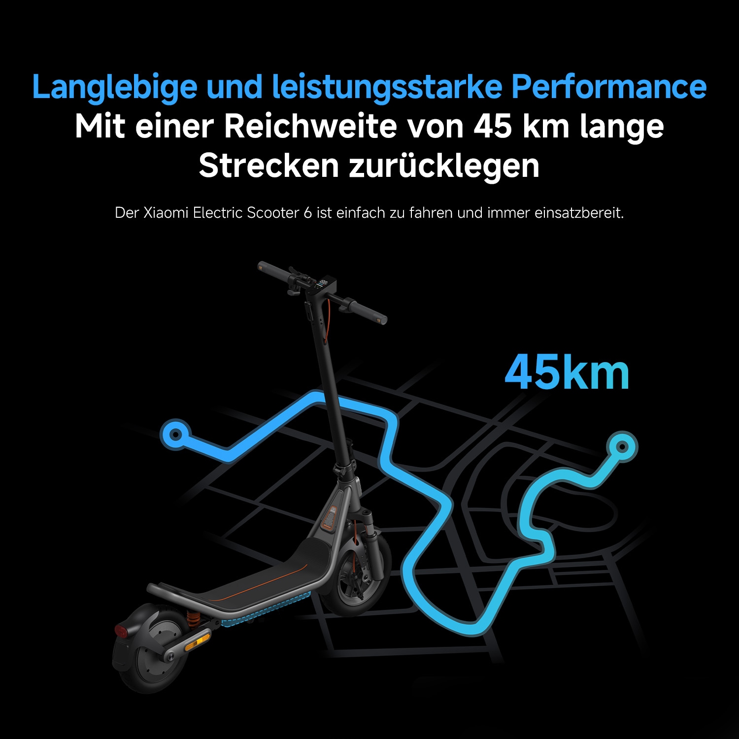 Xiaomi E-Scooter »Electric Scooter 6 DE« 20 km/h 45 km Smart Battery Management System (BMS), App‑Anbindung