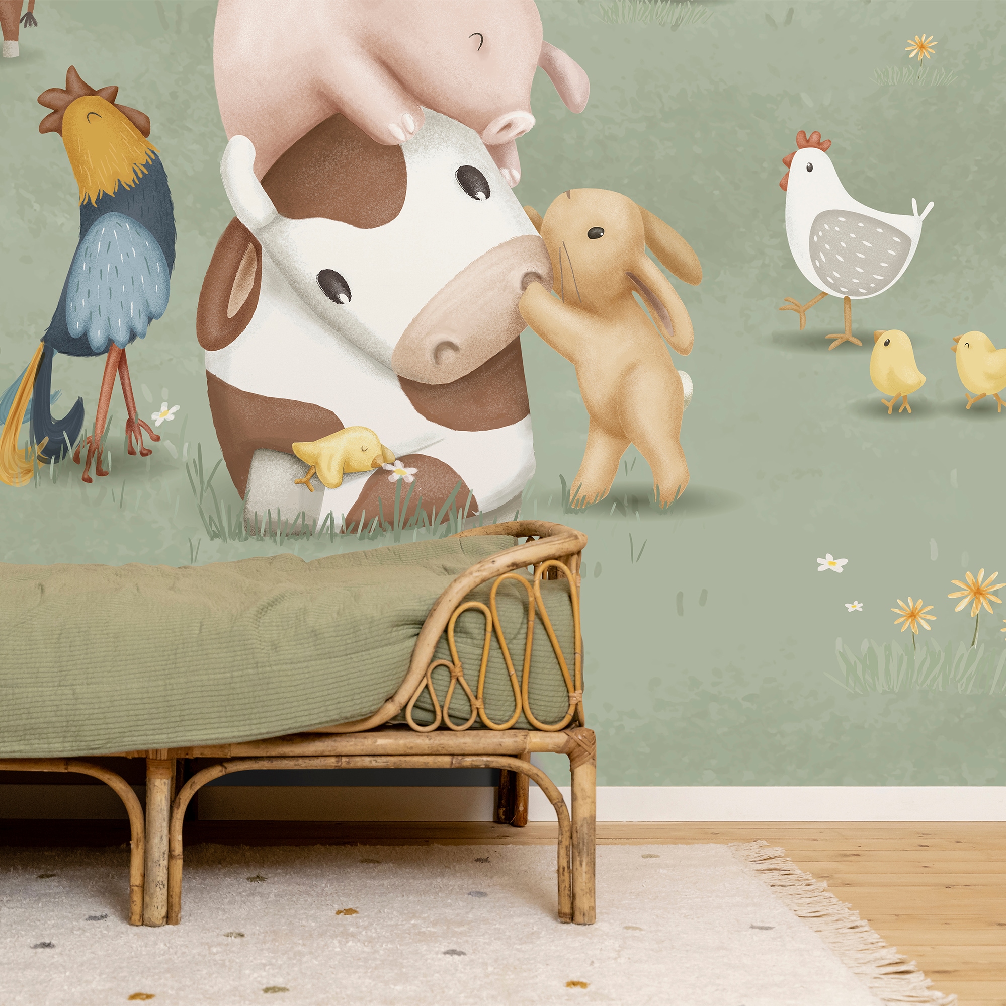 LITTLE DUTCH Vliestapete »Little Farm«, neutral, 280x300cm (LxB) ca. 8,4m2