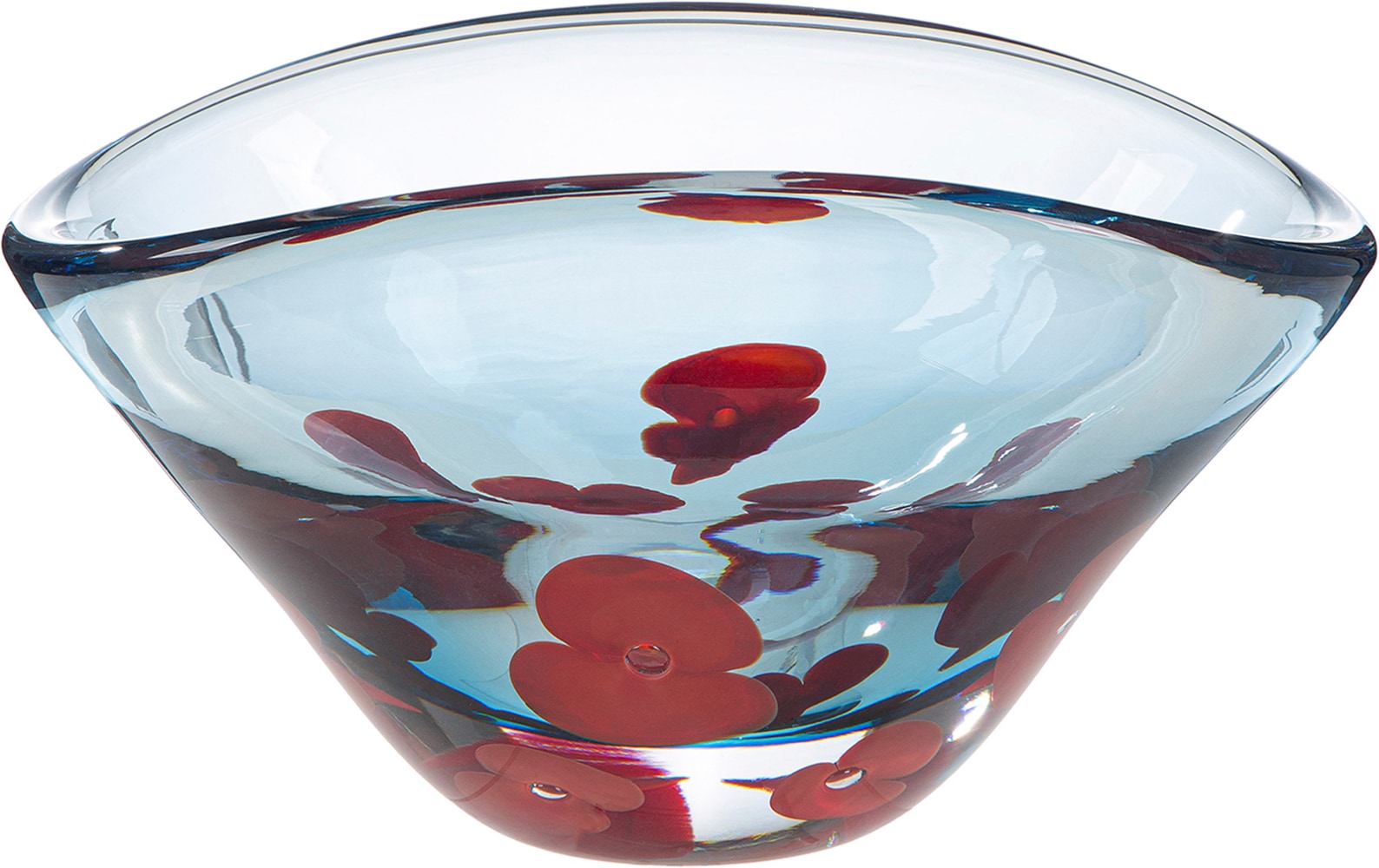 GILDE Schale "Schale Rose klar" 1 aus Glas Glasschale, Rosenmotiv, Dekoschale, Tischdeko, romantisch, stilvoll