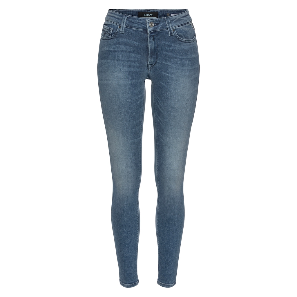 Replay Skinny-fit-Jeans »LUZIEN«, POWERSTRETCH-DENIM mit Used-Effekten ...