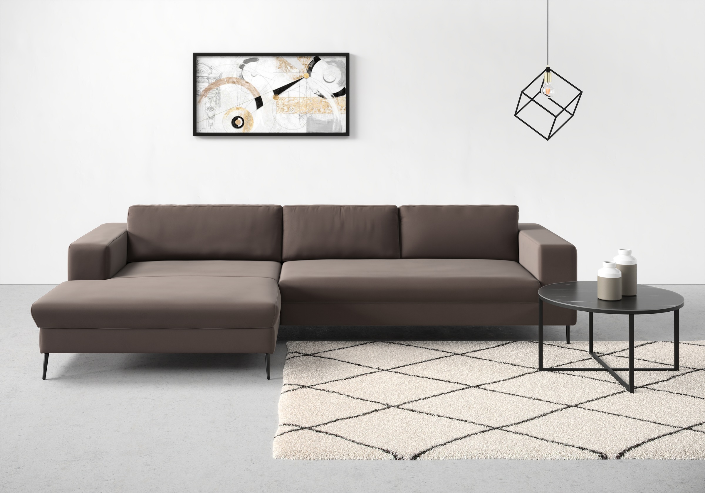 Thumbnail - DOMO collection Ecksofa "Modica, zeitlos und elegant, L-Form" moderne Optik mit extrabreiter Recamiere, auch in Cord