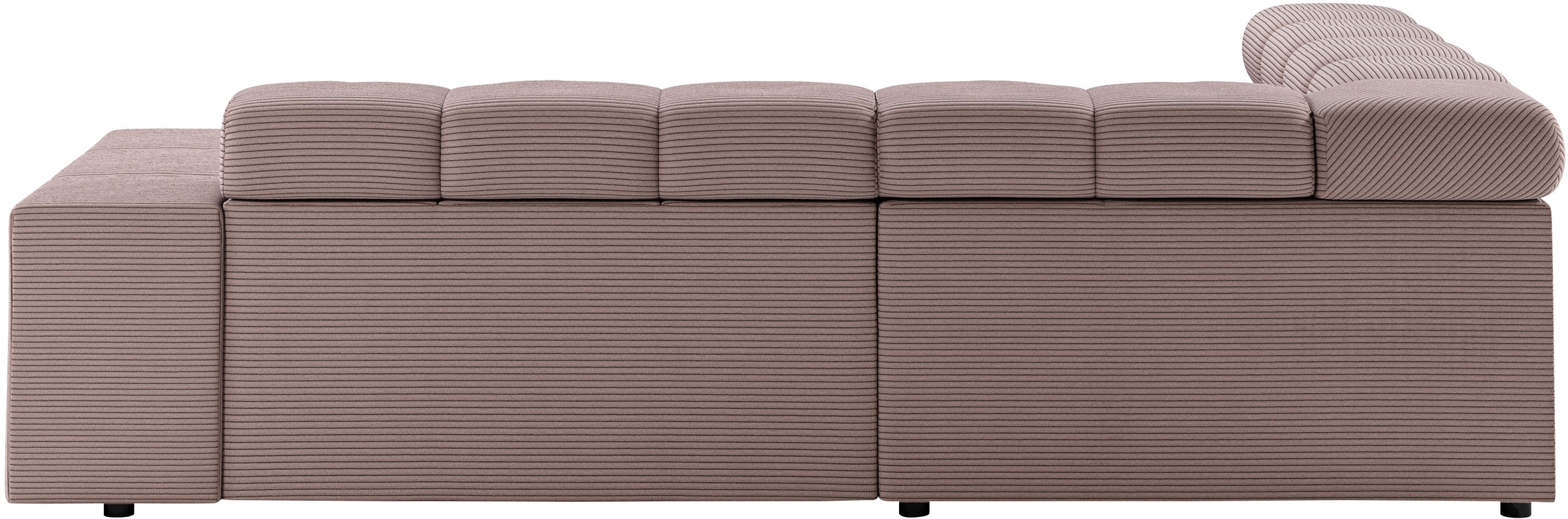 INOSIGN Ecksofa »Ancona, incl. Kopfteilverstellung + 3 Zierkissen, L-Form, bequem«, wahlweise motorische Sitztiefenverstellung, B/T(H: 249/215/70 cm