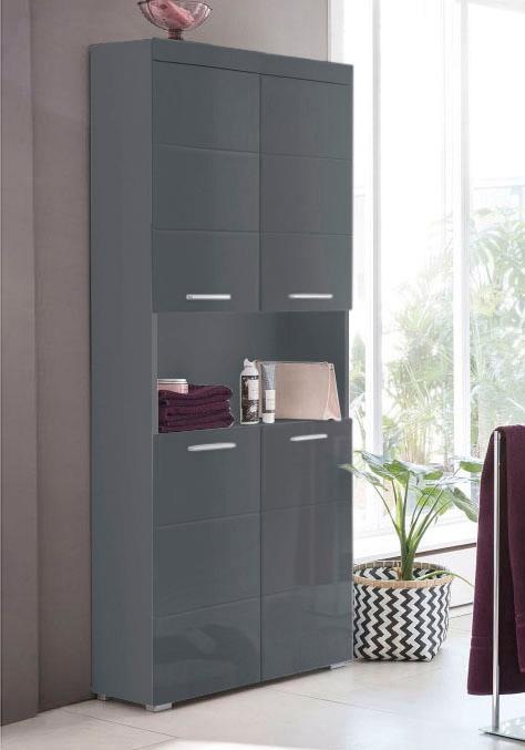Thumbnail - INOSIGN Hochschrank "Avena, Badezimmerschrank, Küchenschrank", Badezimmerhochschrank mit offenem Fach, 4 Türen und 4 Ein...