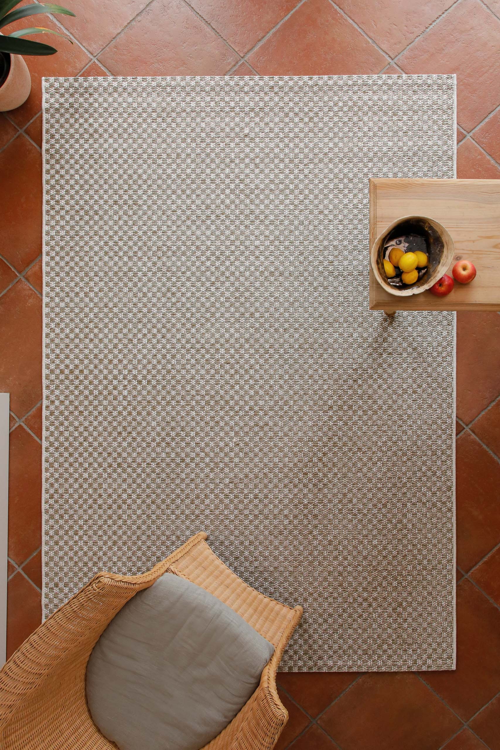 Wecon home Teppich »Miami South Beach« rechteckig 5 mm Höhe In- & Outdoor Teppich, wetterfest, kariert, Balkon, pflegeleicht