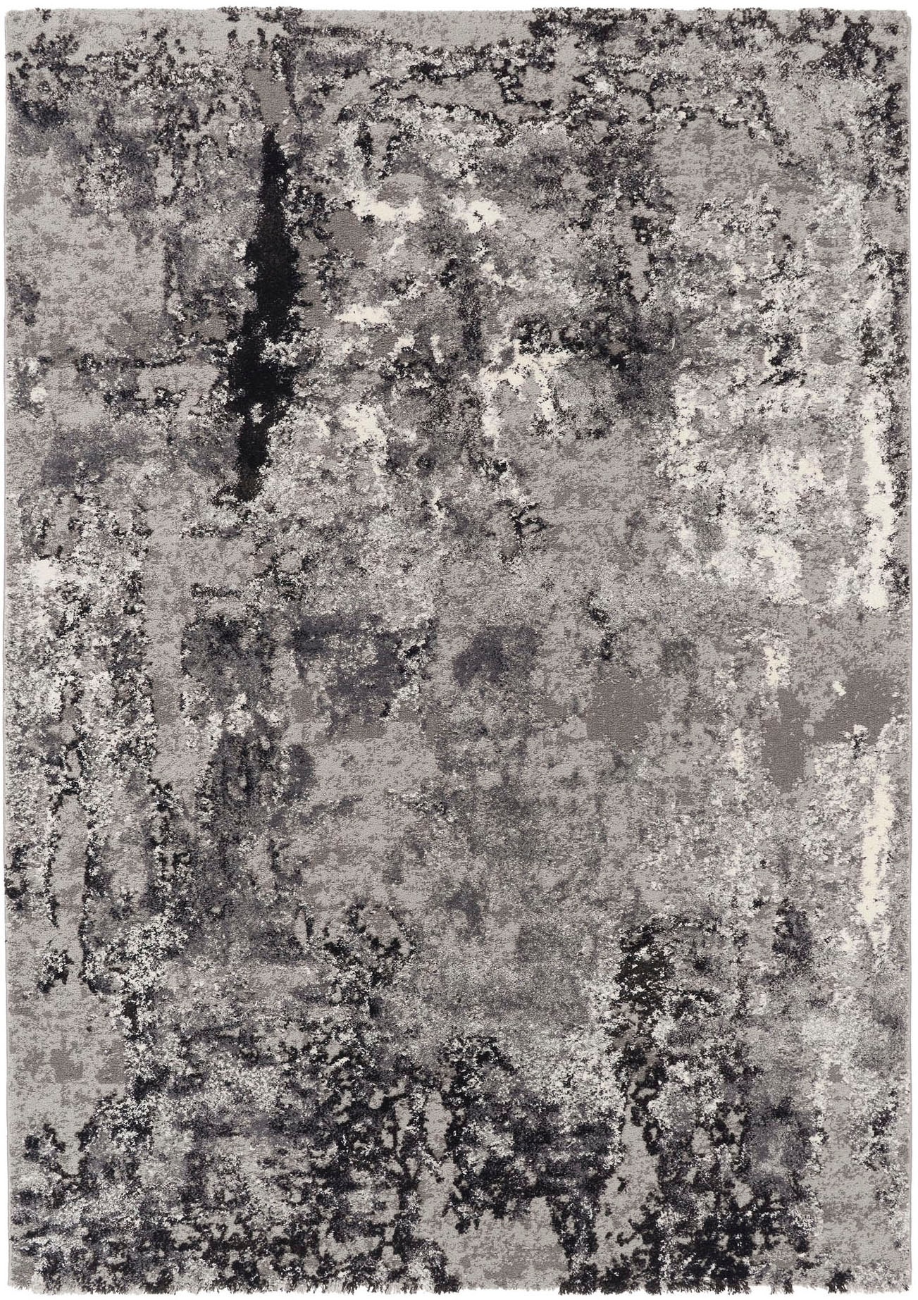 Teppich OCI DIE TEPPICHMARKE "JUWEL LIRAY", grau, B:200cm H:20mm L:250cm, Polyester, Polypropylen, Teppiche, Teppich, Kurzflor, Wohnzimmer, Marmor Optik, Hoch Tief Effekt 2