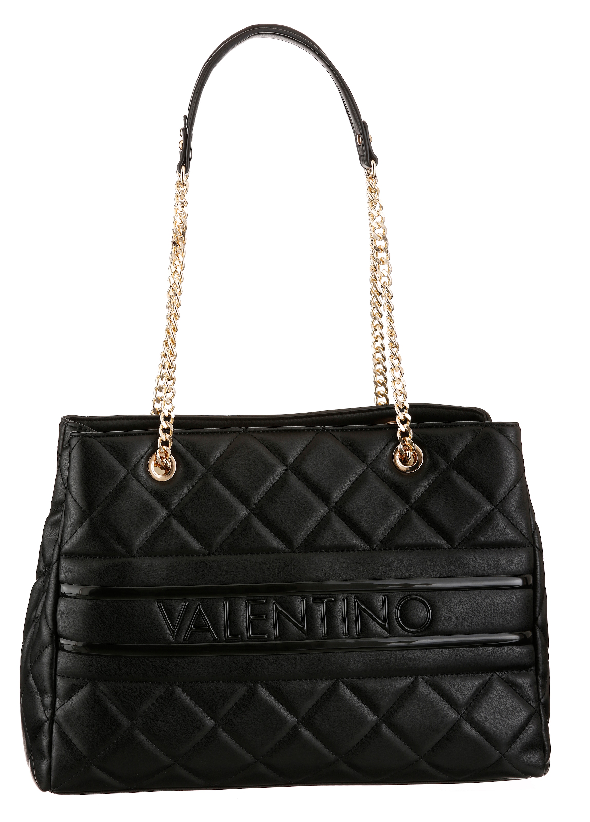 VALENTINO BAGS Shopper »ADA«, mit goldfarbenen Kettendetails und Ziersteppung