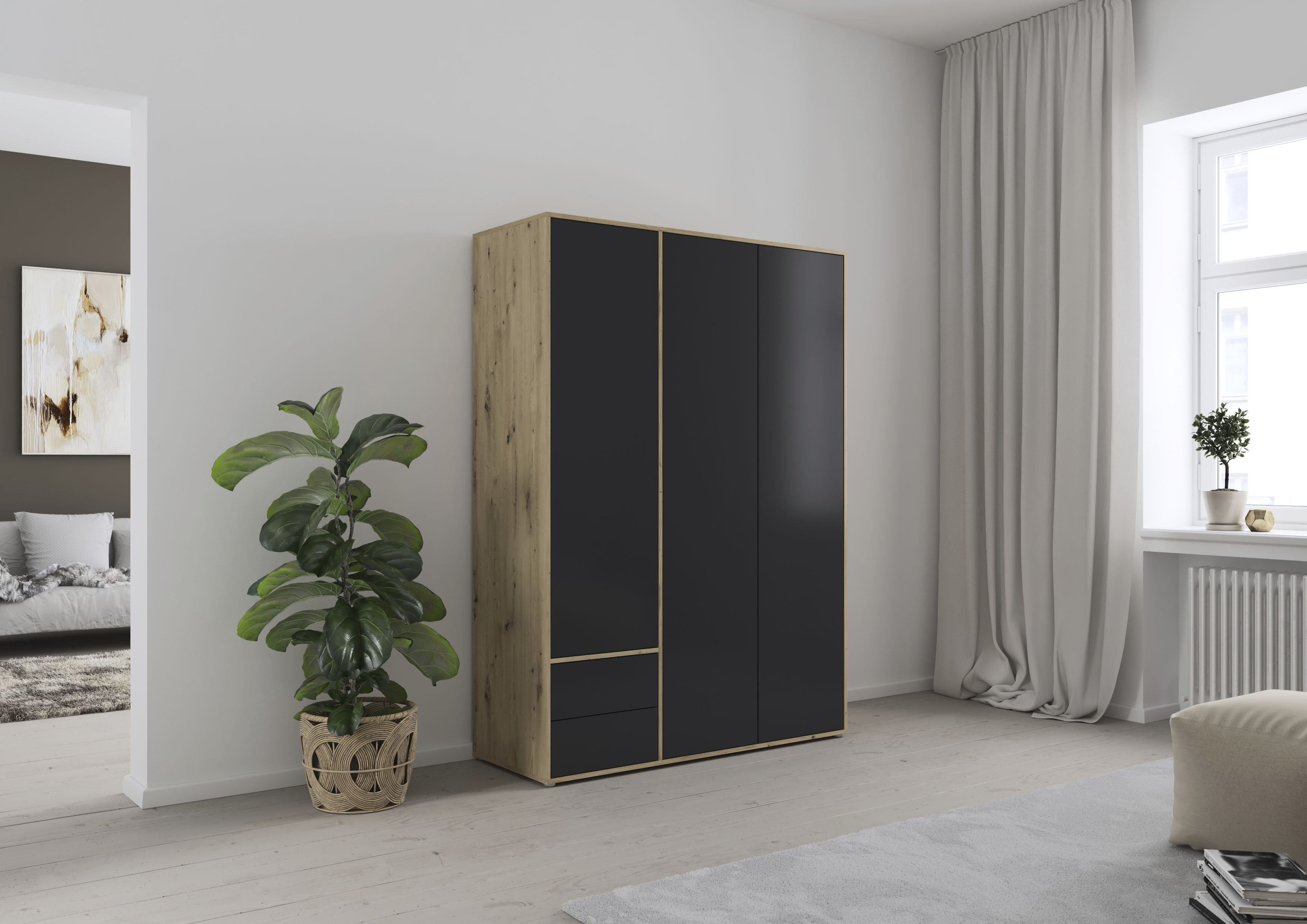 Thumbnail - rauch Drehtürenschrank "Kleiderschrank Schrank Garderobe Wäscheschrank NABILA viel Stauraum", (in 3 verschiedenen Aussta...
