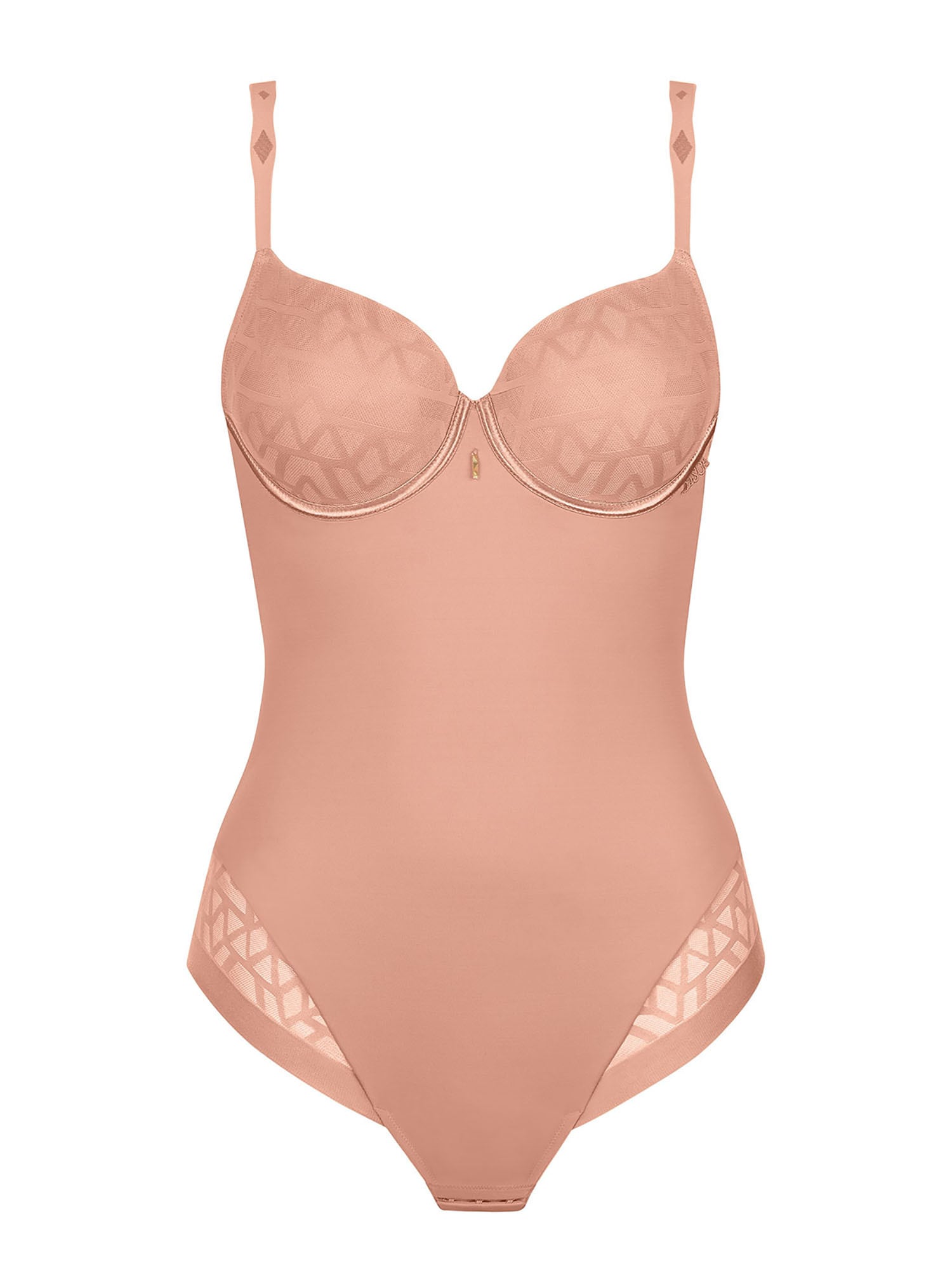 LISCA Damen Body "Body mit Bügel Opal", Gr. 85, rosa, Stoff, Obermaterial: 81% Polyamid PA. 19% Elasthan EL., Bodys