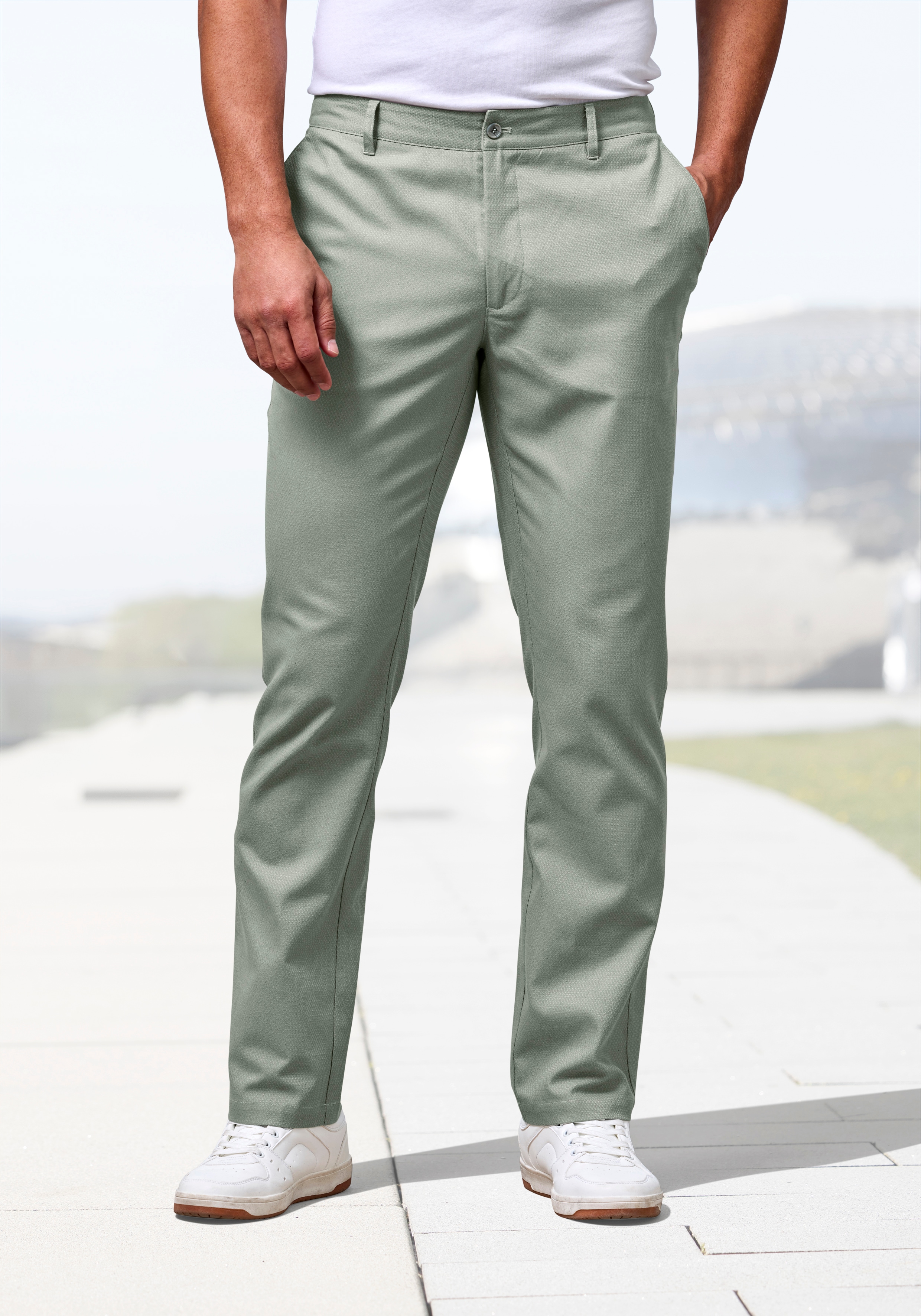 H.I.S Stoffhose "aus leicht elastischer Struktur-Qualität" bequeme Hose in 3 Längen: 30 & 32 & 34
