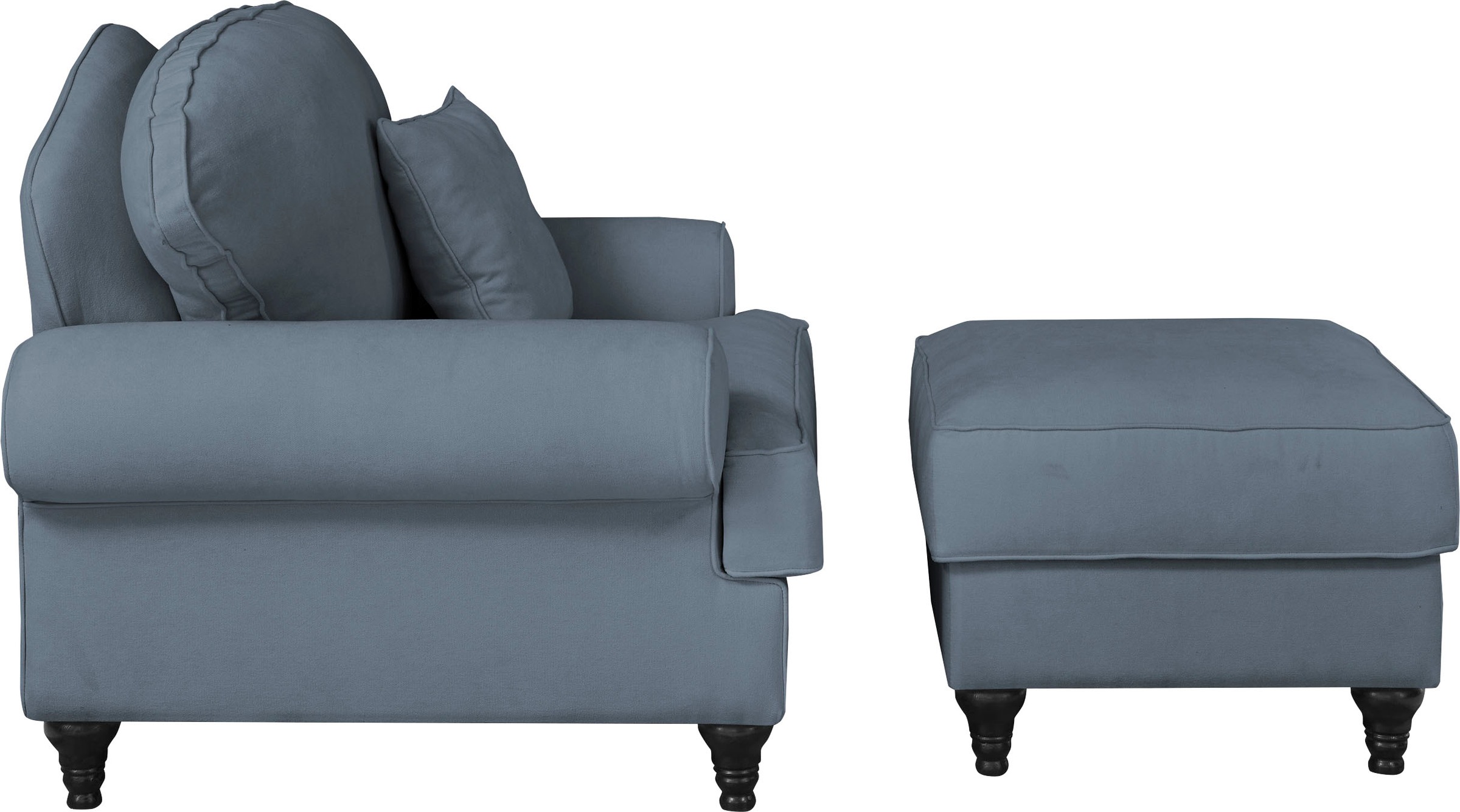 Home affaire Sessel »WESTMINSTER«, (Set, 2 St., 1Sessel, 1 Hocker), mit Federkern-Polsterung