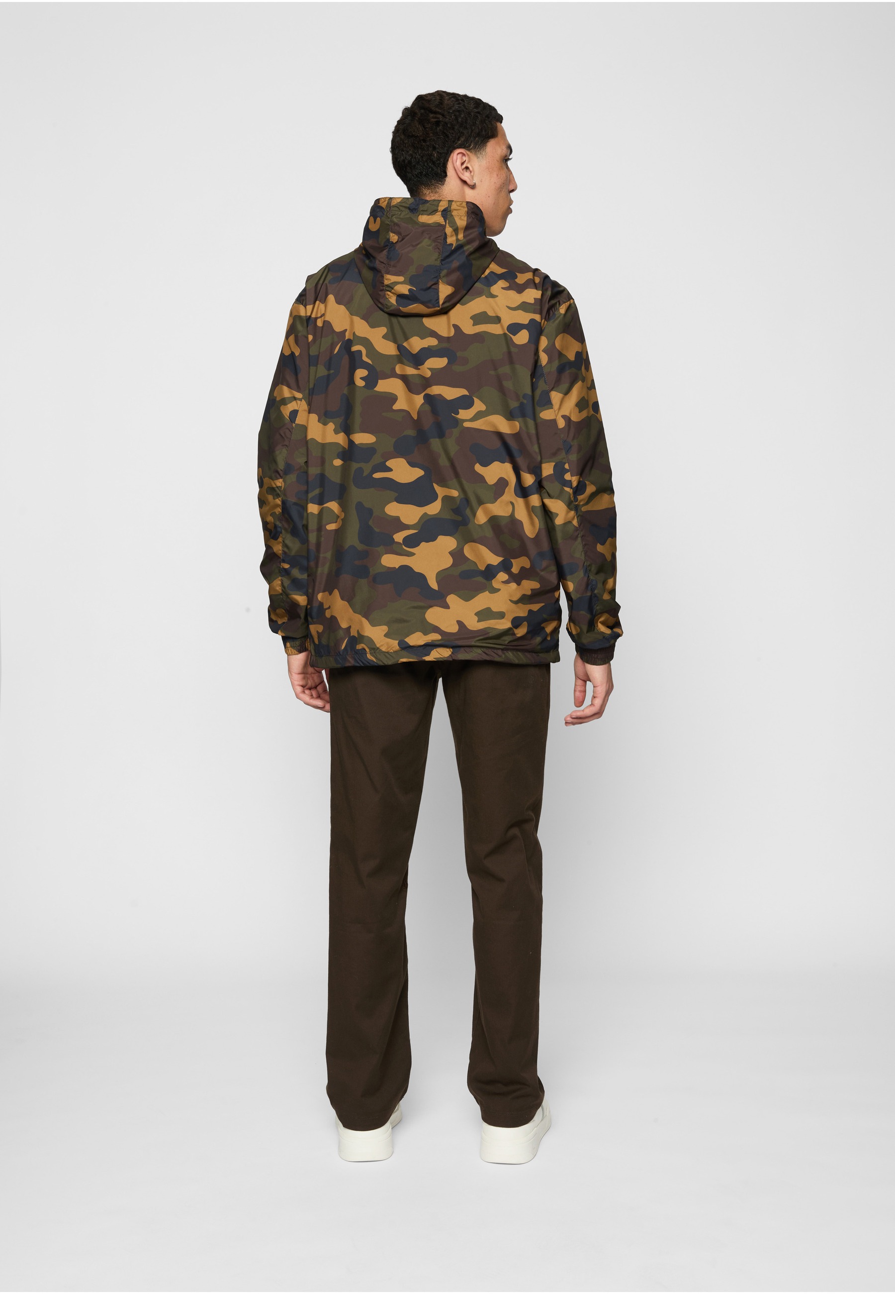 URBAN CLASSICS Anorak »Urban Classics Herren Camo Pull Over Windbreaker« 1 Stk. tlg. mit Kapuze