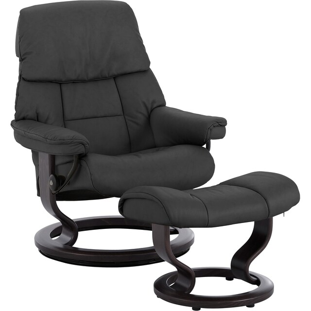 Stressless® Relaxsessel »Ruby«, (Set, Relaxsessel mit Hocker), mit Classic  Base, Größe L, Gestell Eiche, Wenge, Braun & Schwarz kaufen | BAUR