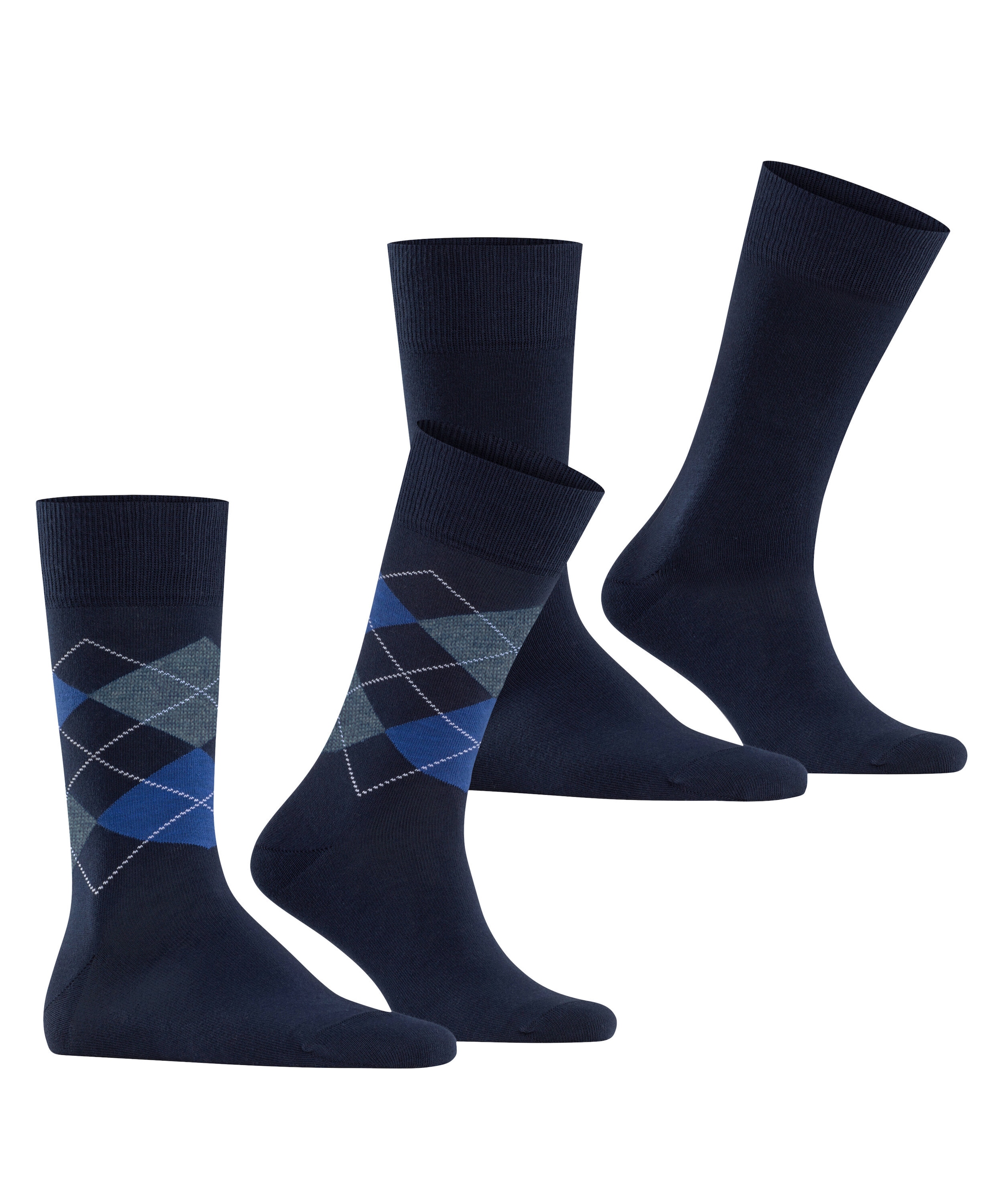 Burlington Socken »Everyday Argyle Mix« 2 Paar,  atmungsaktiv, Einheitsgröße 40-46, Argyle-Muster